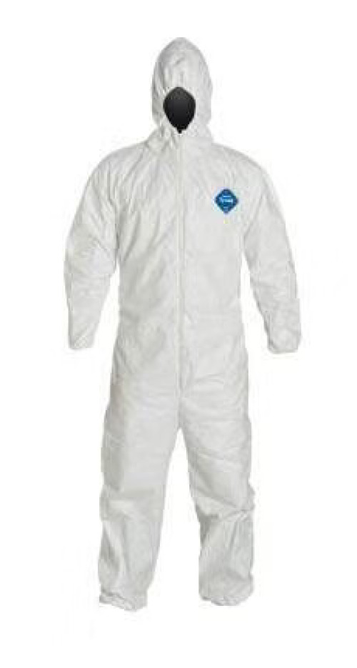 Fisher Anatomical - 013612B Coverall with Hood and Boot Covers DuPont™ Tyvek® 122S Medium White Disposable NonSterile