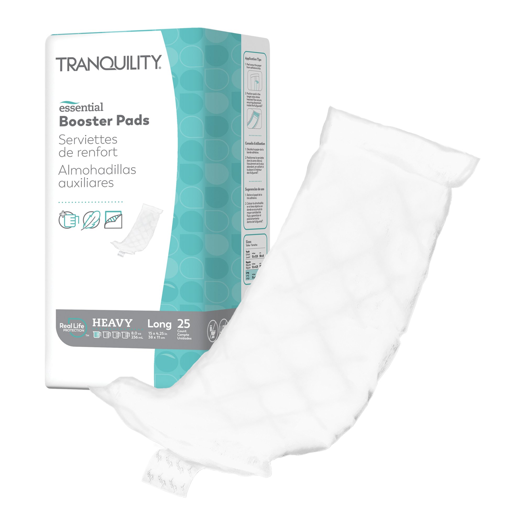 Principle Business Enterprises 2762 - Select® Incontinence Booster Pad, 15-Inch Length - 25/Bag, 200/Case
