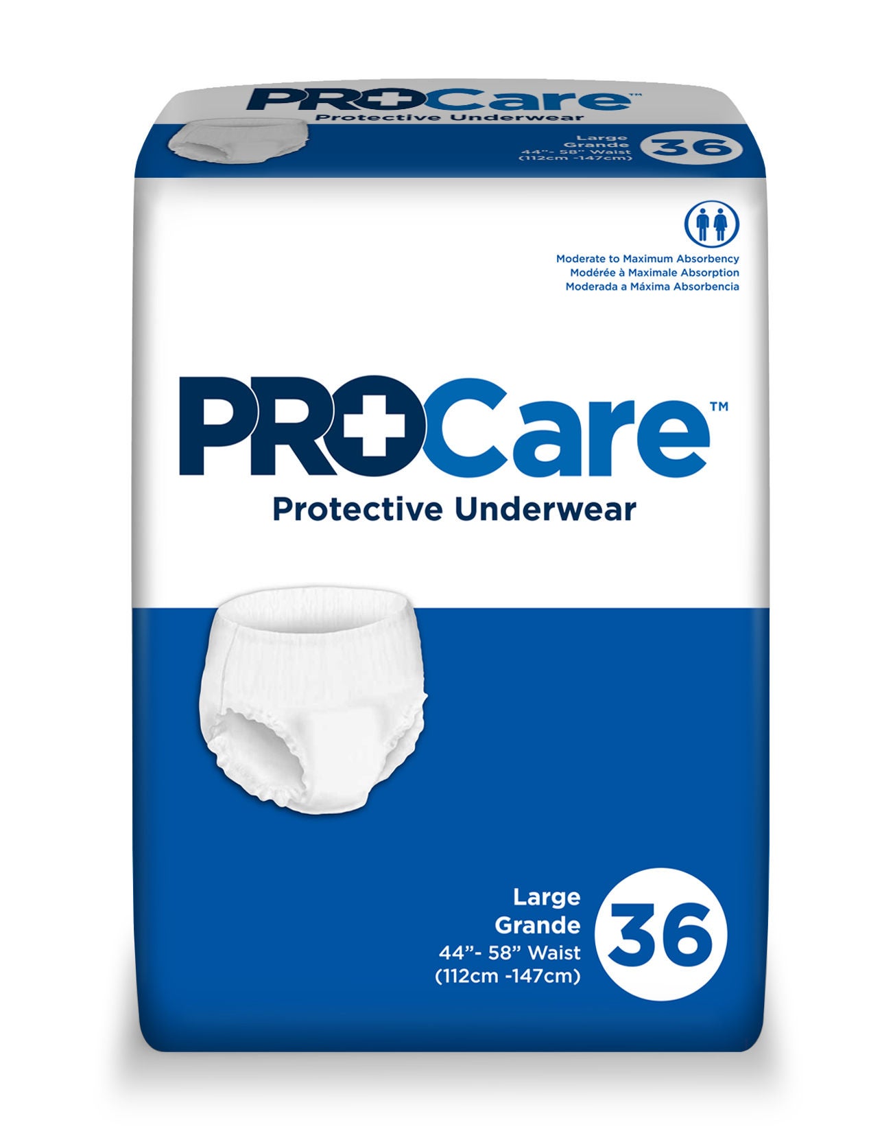 First Quality Products LLC - CRU-513 Absorbent Underwear ProCare™ Pull On with Tear Away Seams Adult Large Unisex Disposable Moderate Absorbency