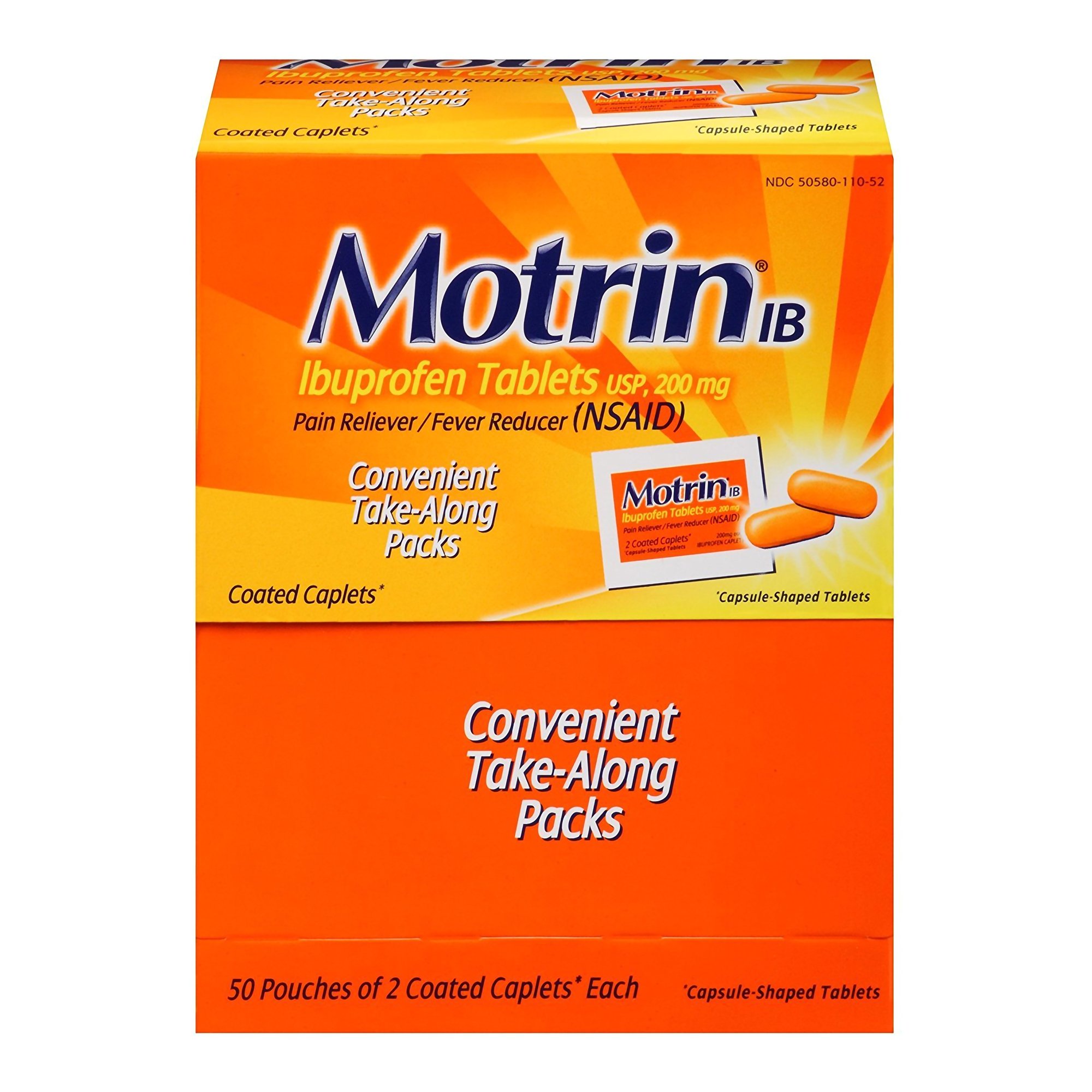 Kenvue Brands LLC 304815200 - Motrin® IB Ibuprofen Pain Relief - 50/Box, 600/Case