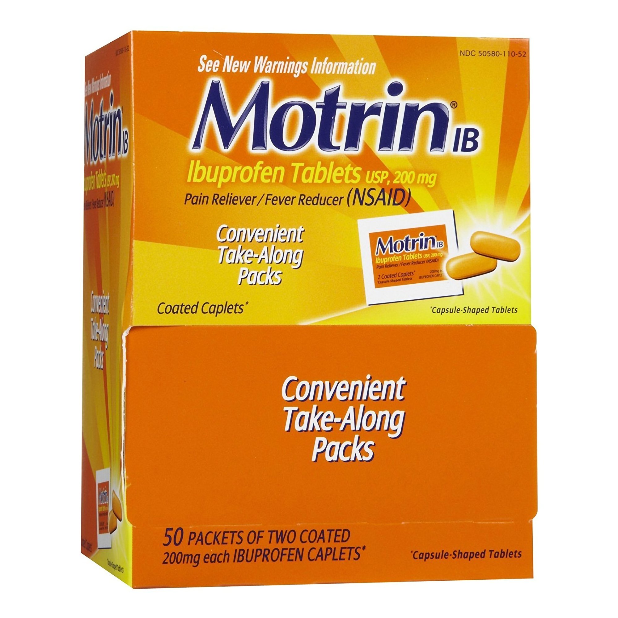 Kenvue Brands LLC 304815200 - Motrin® IB Ibuprofen Pain Relief - 50/Box, 600/Case