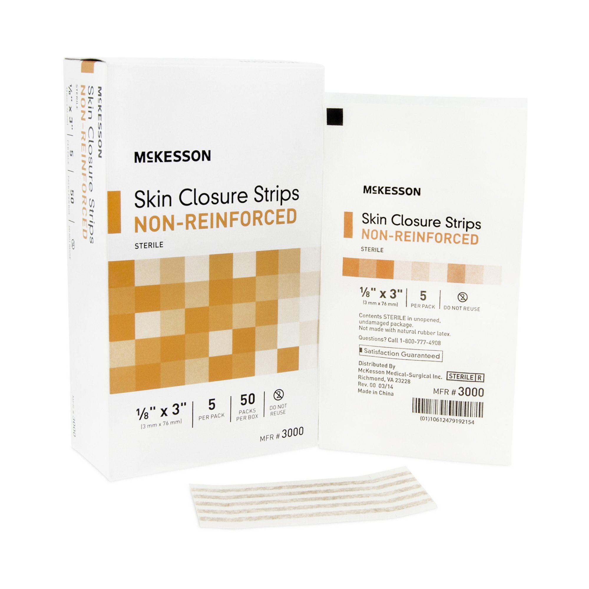 McKesson Brand - 3000 McKesson Nonreinforced Skin Closure Strip