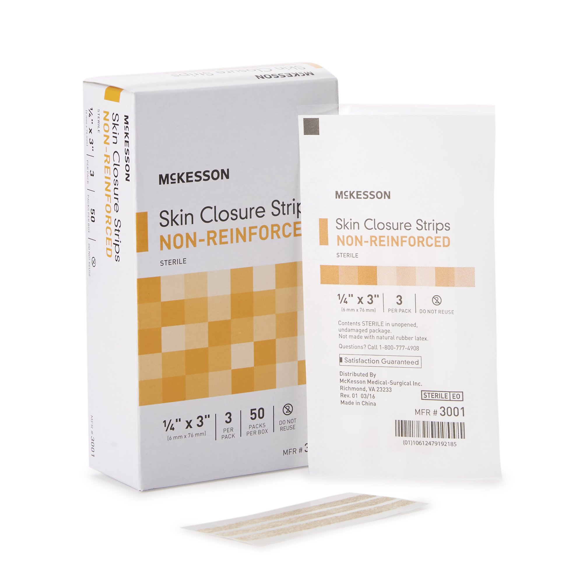 McKesson Brand - 3001 McKesson Nonreinforced Skin Closure Strip