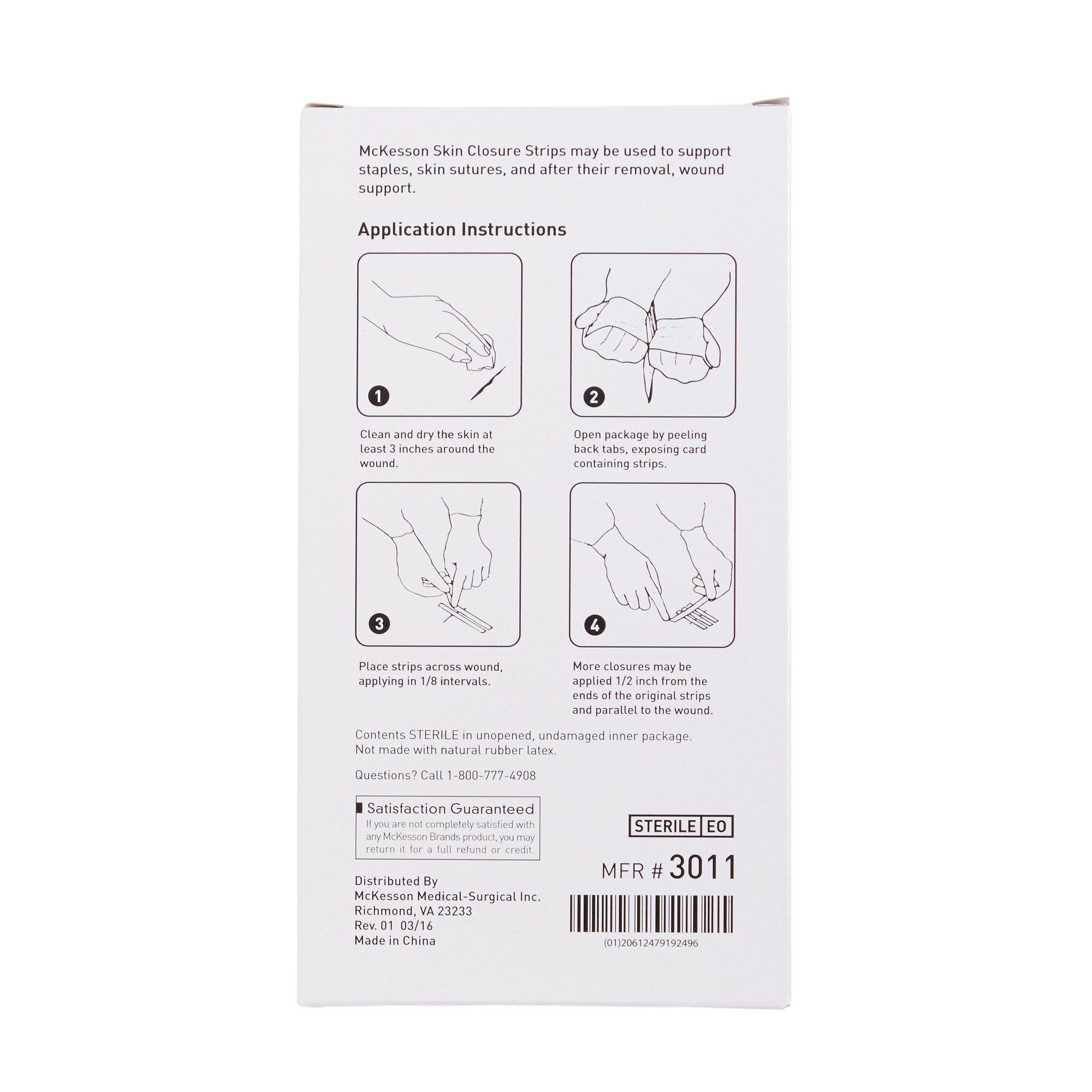 McKesson Brand - 3011 McKesson Skin Closure Reinforced Strip