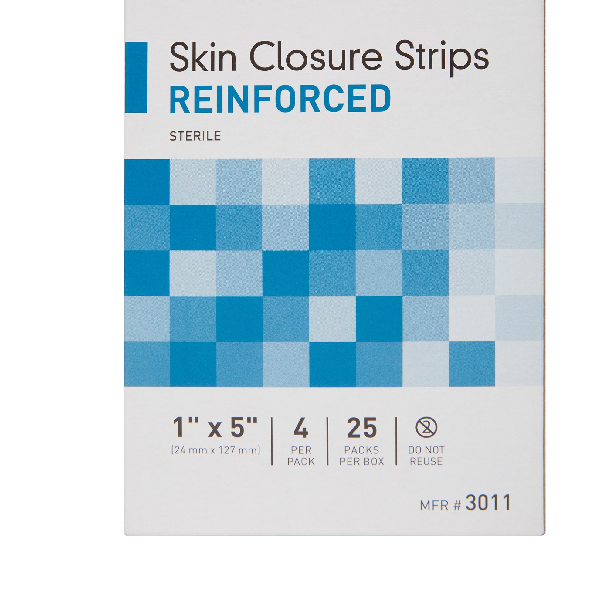 McKesson Brand 3011 - McKesson Skin Closure Reinforced Strip, 1 X 5 Inch - 1/Pack, 25/Box, 100/Case