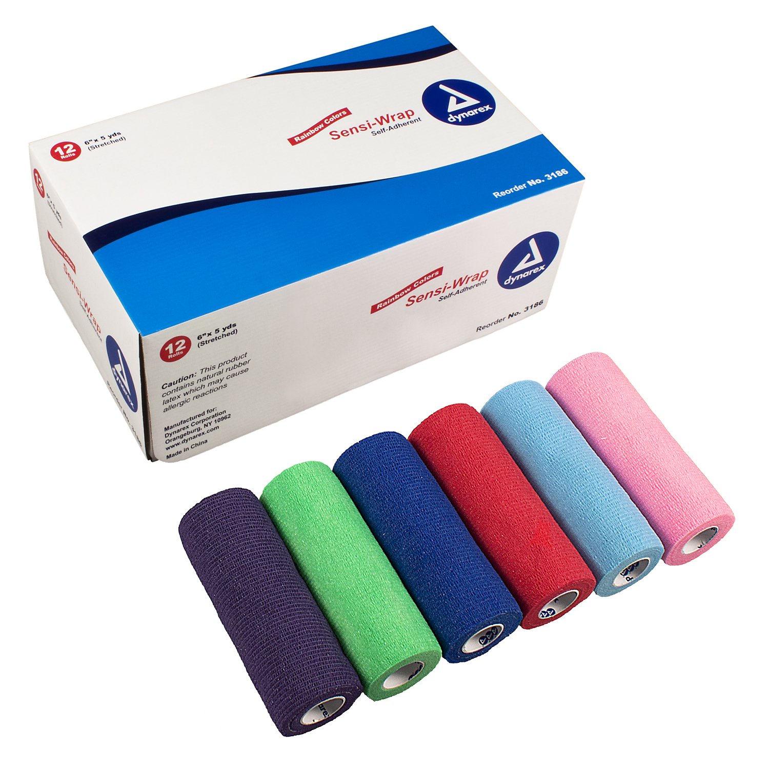 Dynarex - 3186 Sensi-Wrap Self-adherent Closure Cohesive Bandage