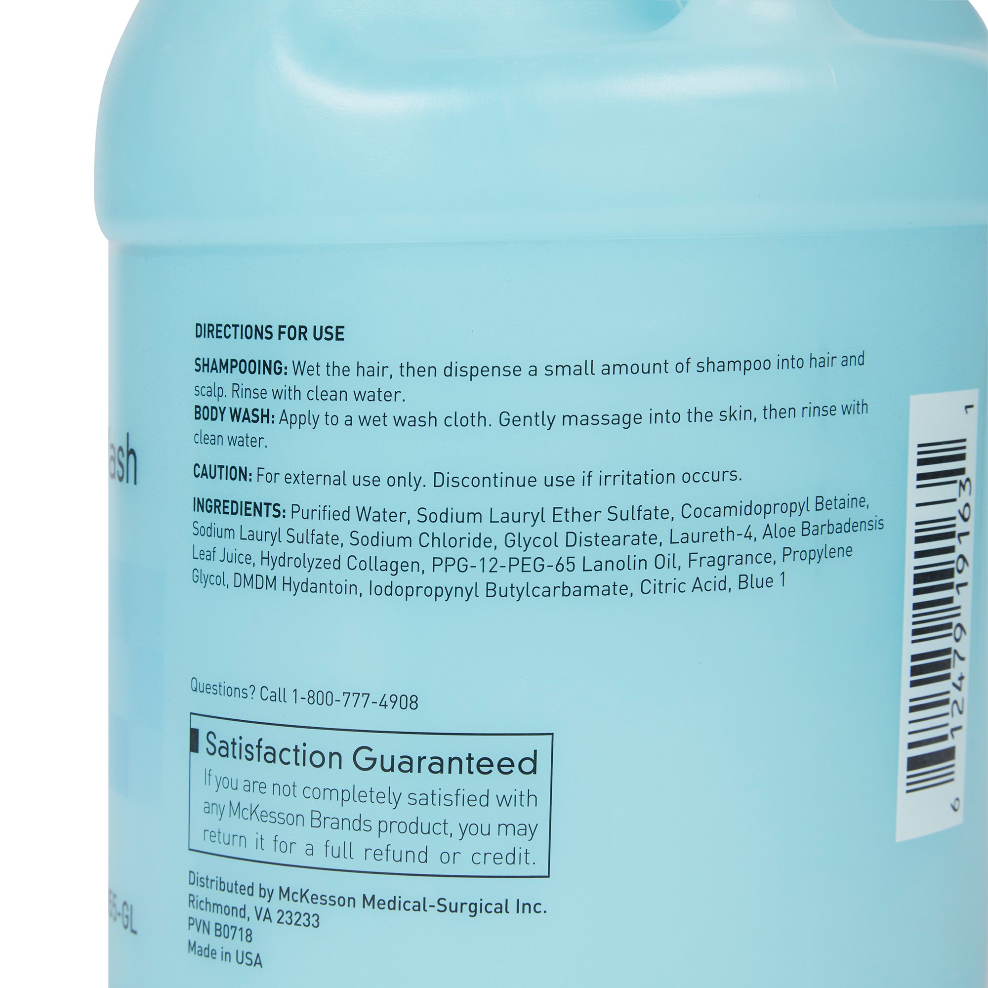 McKesson Brand 53-1355-GL - McKesson two-in-one shampoo and Body Wash, Summer Rain Scent, 1 Gallon Jug - 1/Each, 4/Case
