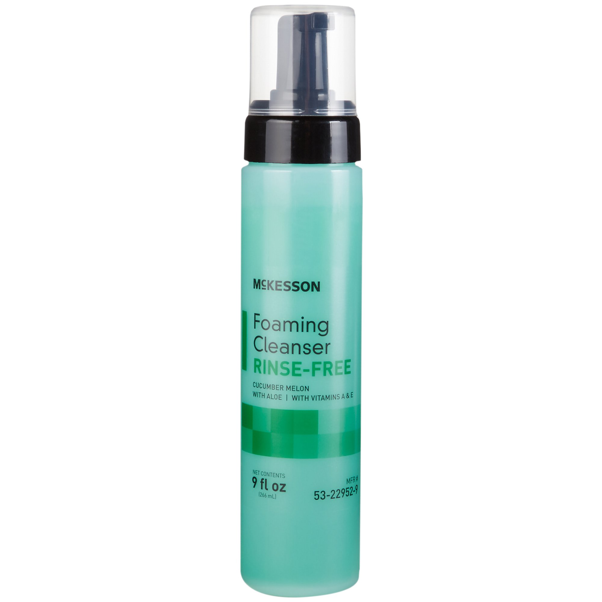 McKesson Brand 53-22952-9 - McKesson Rinse-Free Body Wash, Cucumber Melon Scent, 9 oz Pump Bottle - 1/Each, 12/Case