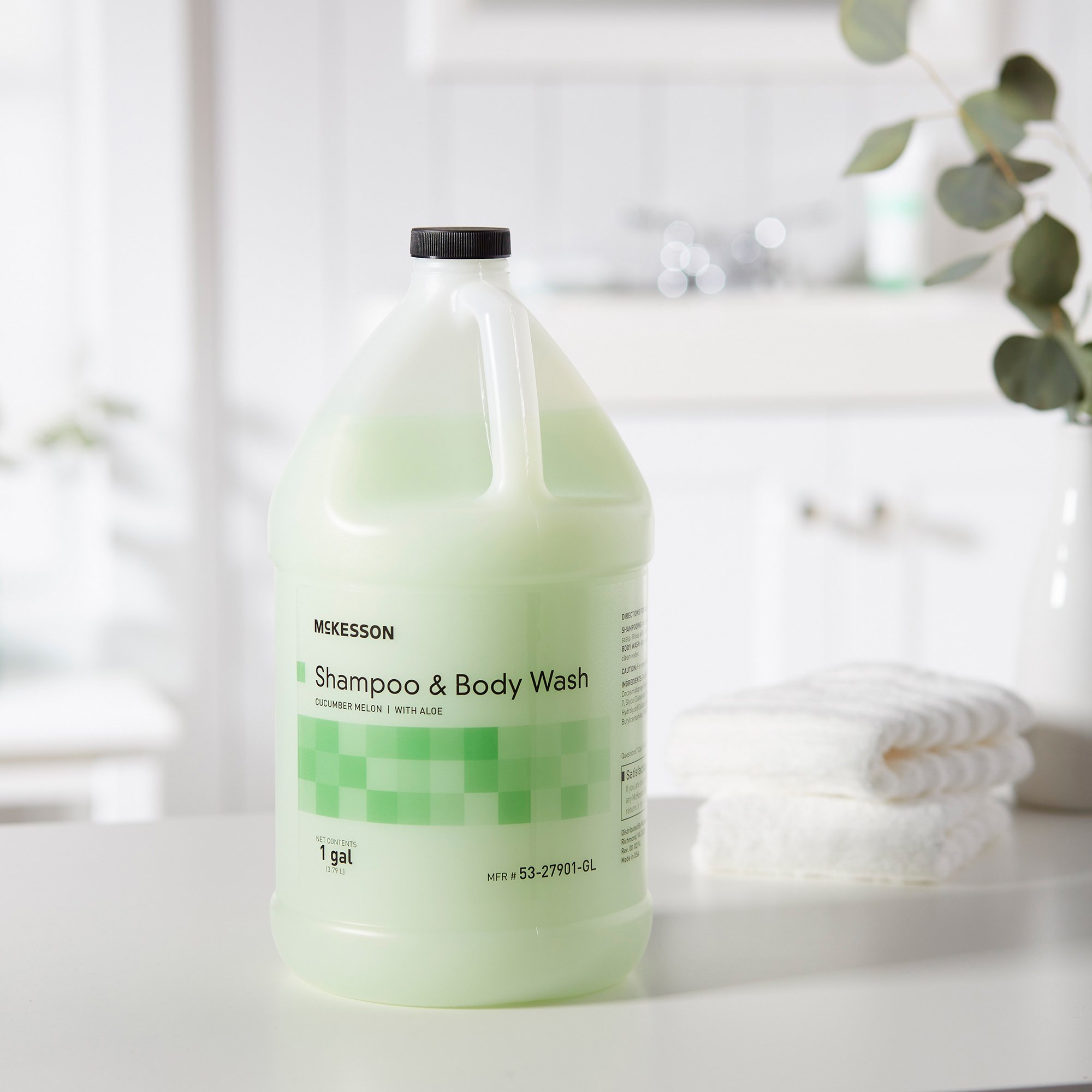 McKesson Brand 53-27901-GL - McKesson 2-in-1 Shampoo and Body Wash, Cucumber Melon Scent, 1 Gallon Jug - 1/Each, 4/Case