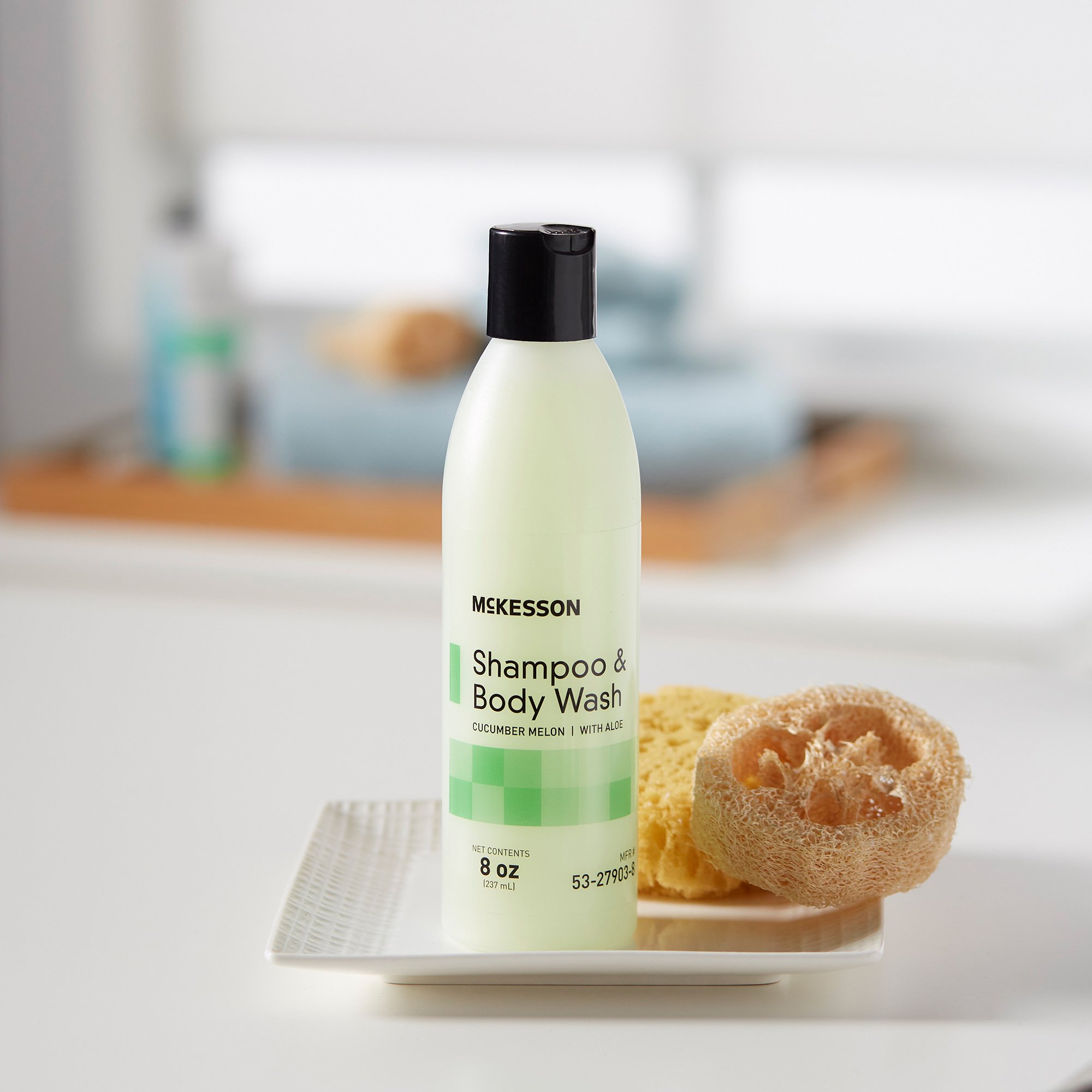 McKesson Brand 53-27903-8 - McKesson Shampoo and Body Wash, Cucumber Melon Scent, 8 oz. Squeeze Bottle - 1/Each, 48/Case