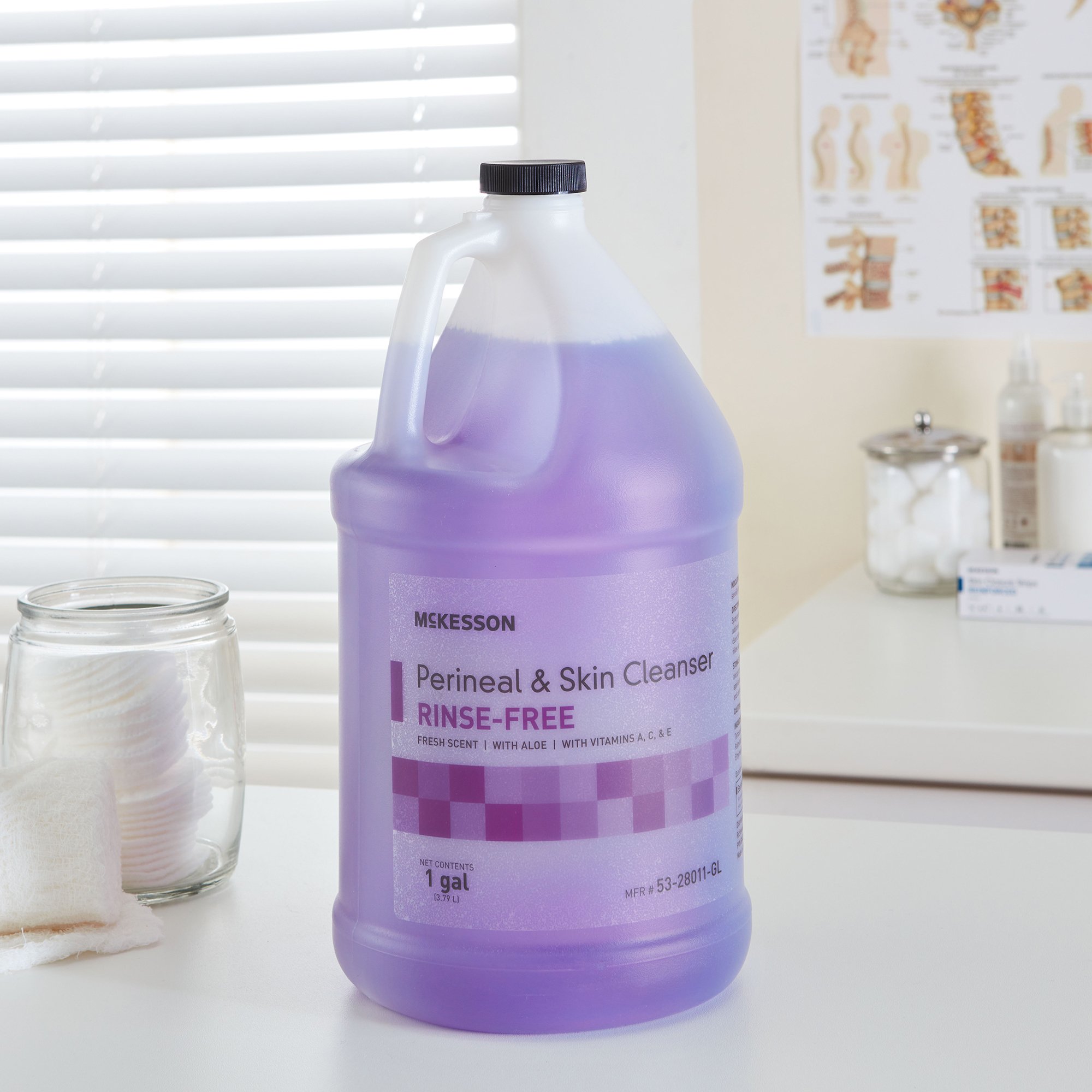 McKesson Brand 53-28011-GL - McKesson Rinse-Free Perineal Wash, Fresh Scent, 1 gal. - 1/Each, 4/Case
