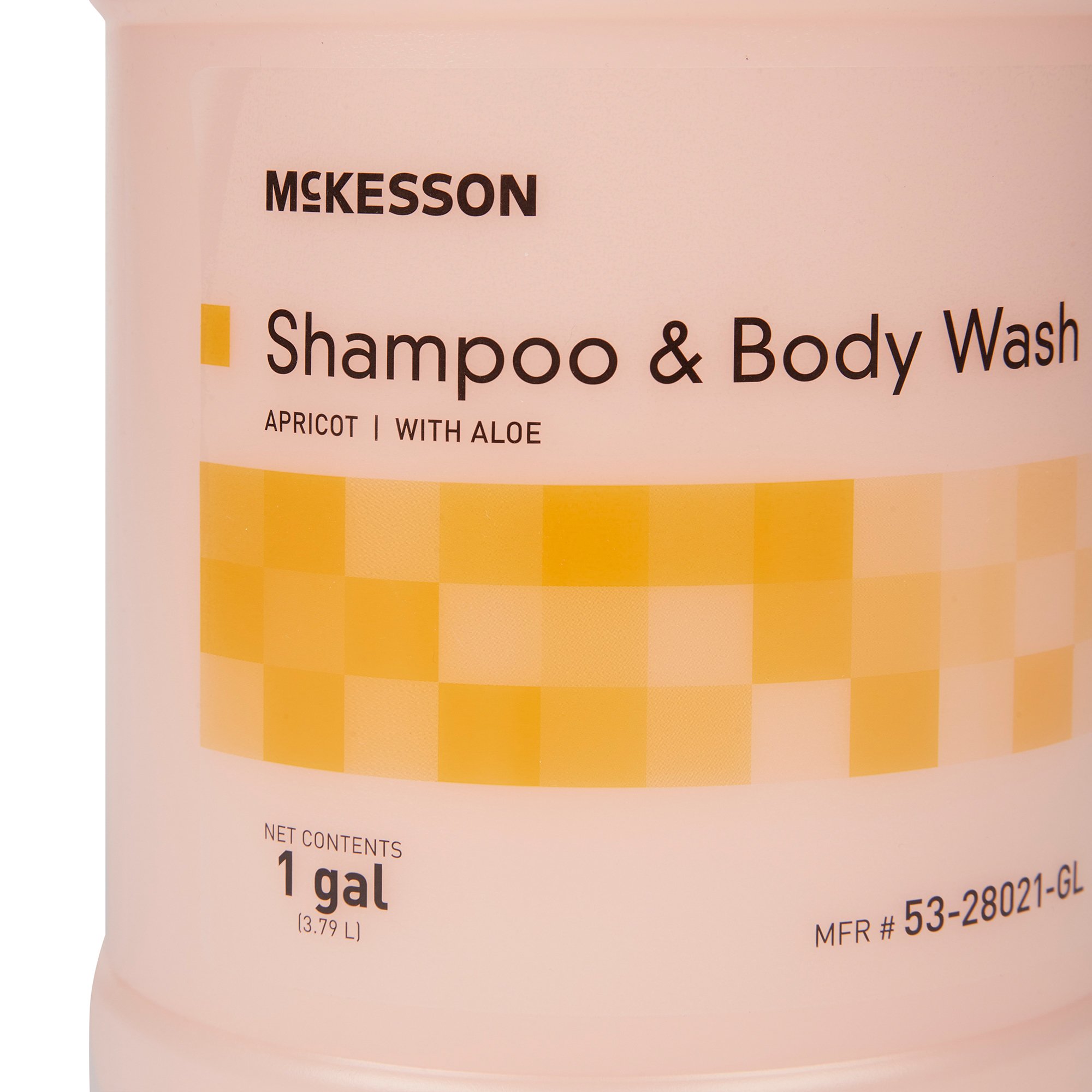McKesson Brand 53-28021-GL - McKesson two-in-one shampoo and Body Wash, Apricot Scent, 1 Gallon Jug - 1/Each, 4/Case