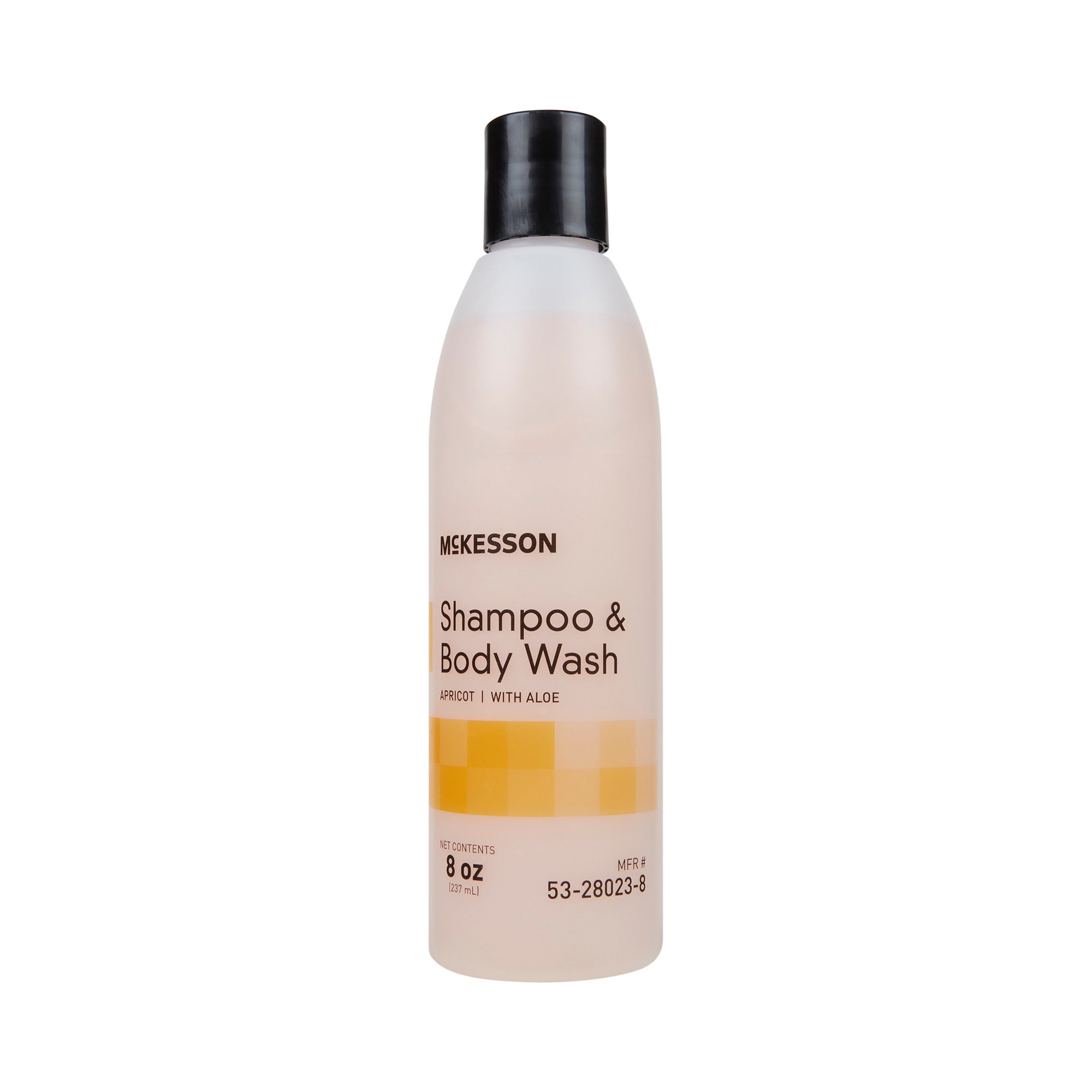 McKesson Brand 53-28023-8 - McKesson Shampoo and Body Wash, Apricot Scent, 8 oz. Squeeze Bottle - 1/Each, 48/Case