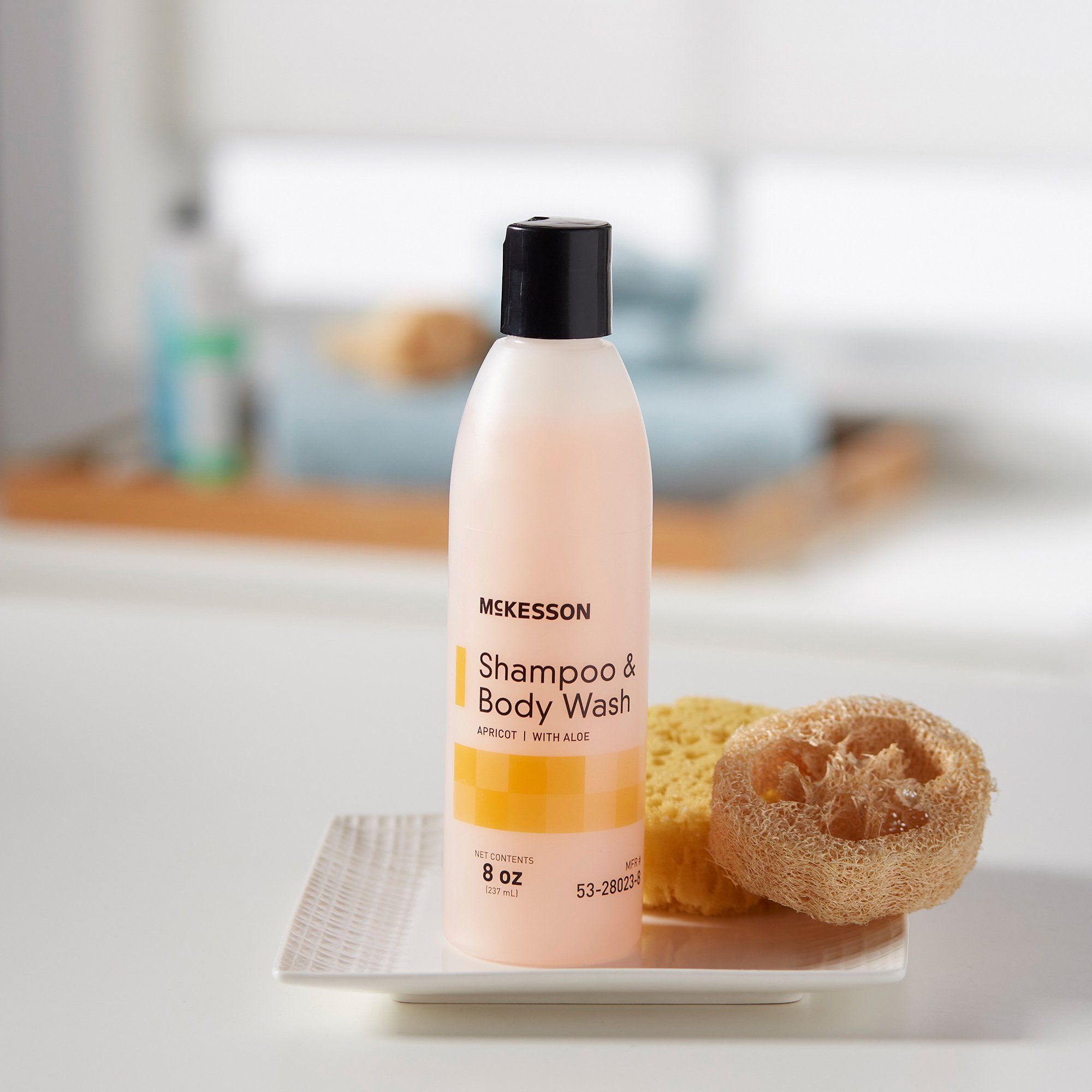 McKesson Brand 53-28023-8 - McKesson Shampoo and Body Wash, Apricot Scent, 8 oz. Squeeze Bottle - 1/Each, 48/Case