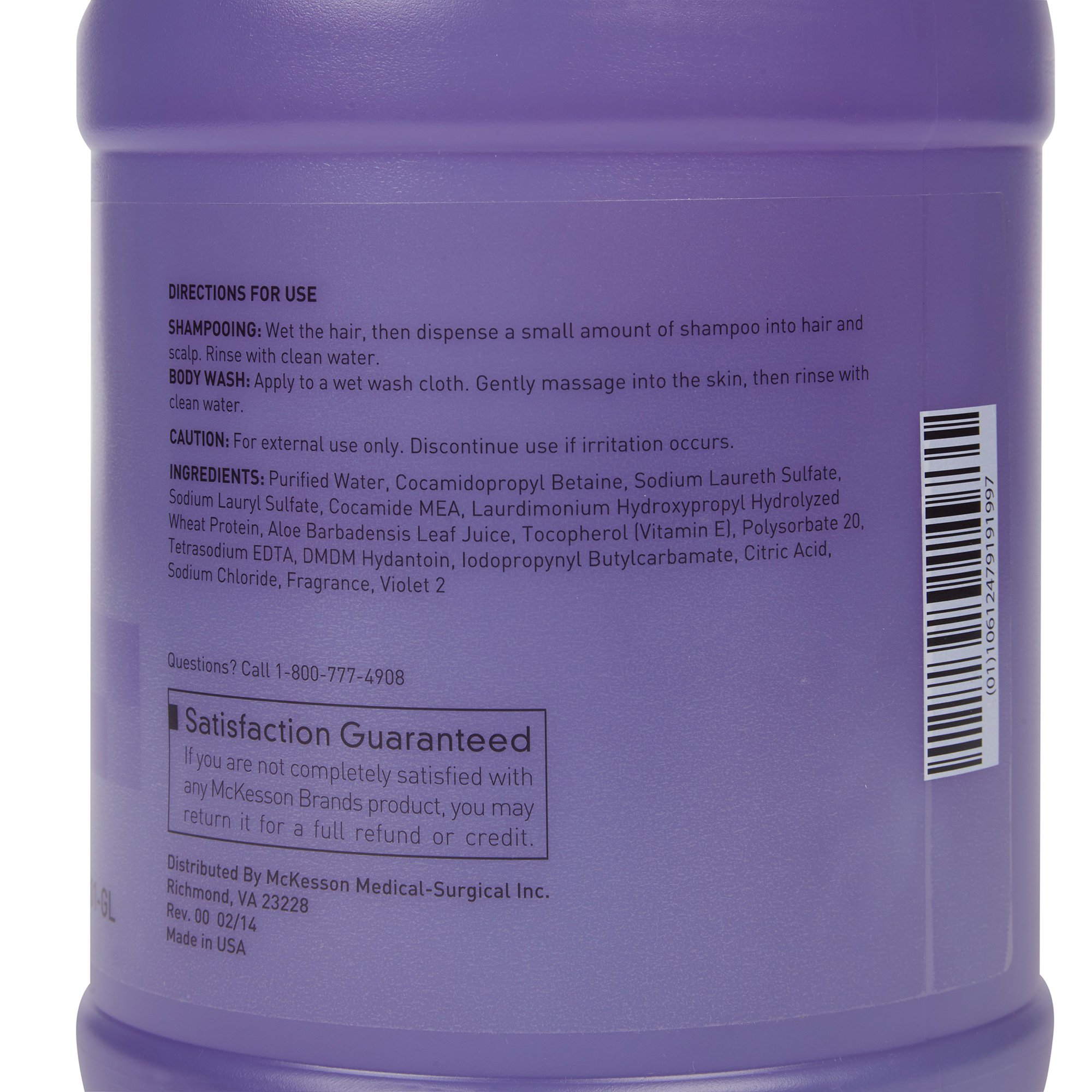 McKesson Brand 53-29001-GL - McKesson Tearless Shampoo and Body Wash, Lavender Scent, 1 gal Jug - 1/Each, 4/Case