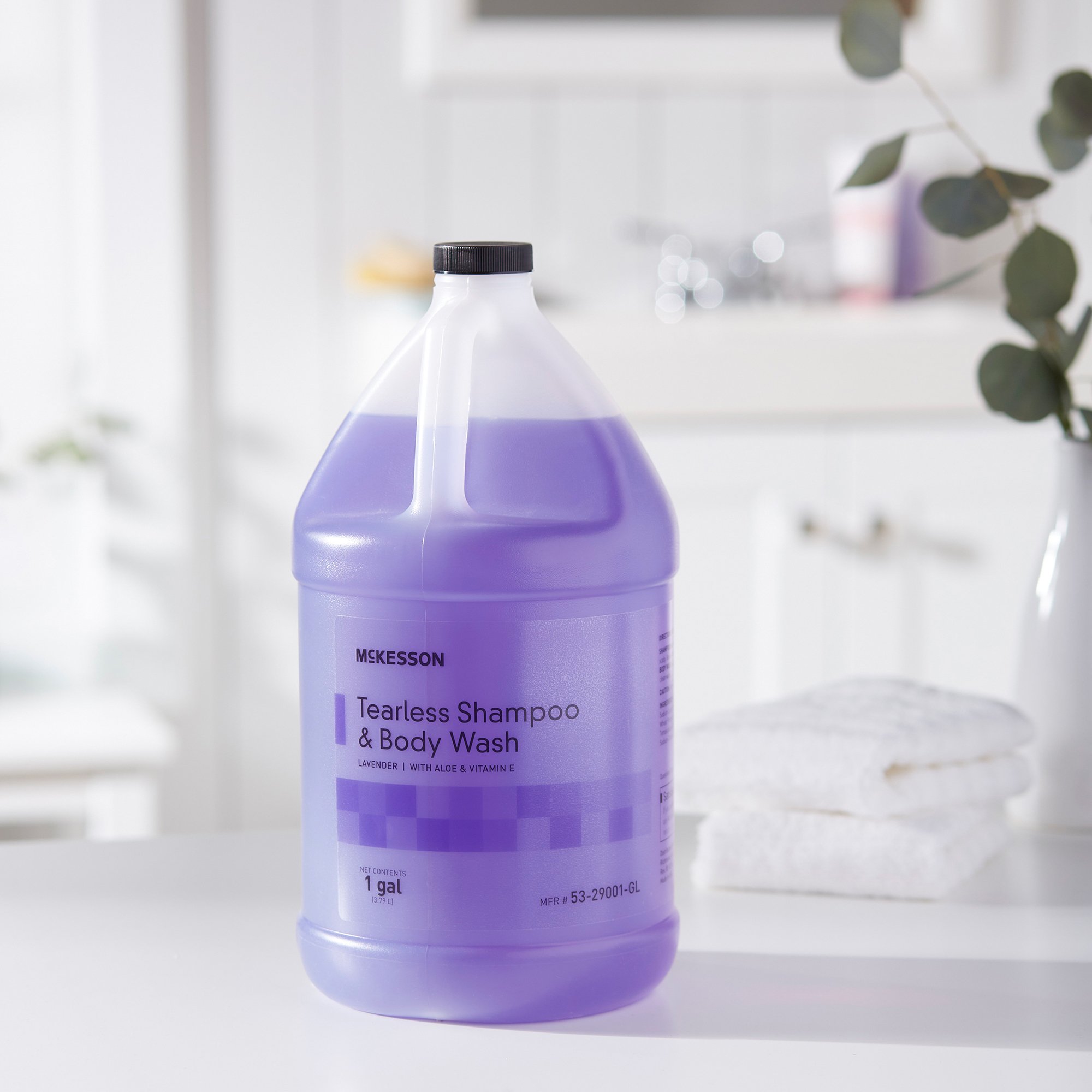 McKesson Brand 53-29001-GL - McKesson Tearless Shampoo and Body Wash, Lavender Scent, 1 gal Jug - 1/Each, 4/Case