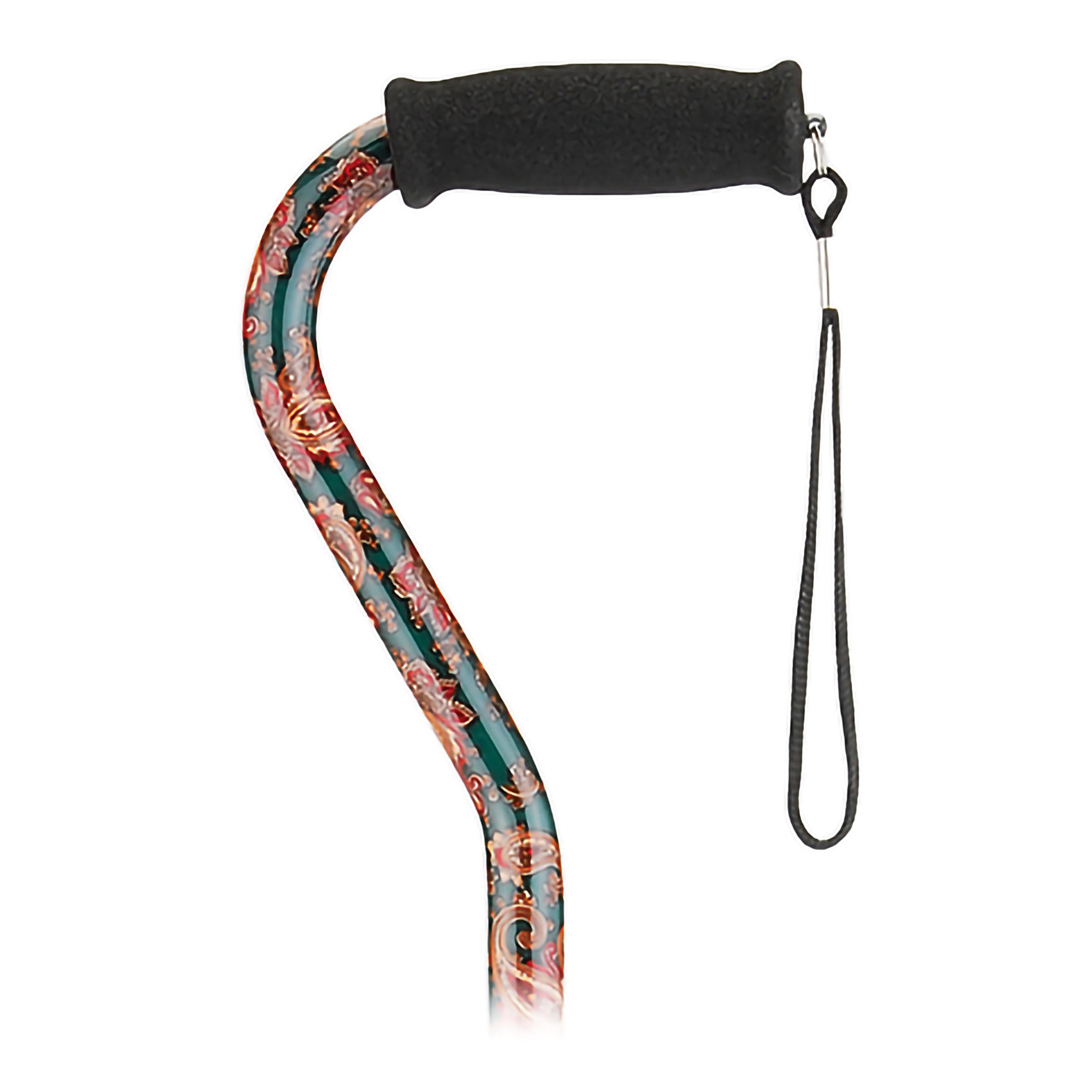Nova Ortho-Med - 1070GP Nova Green Paisley Print Offset Cane