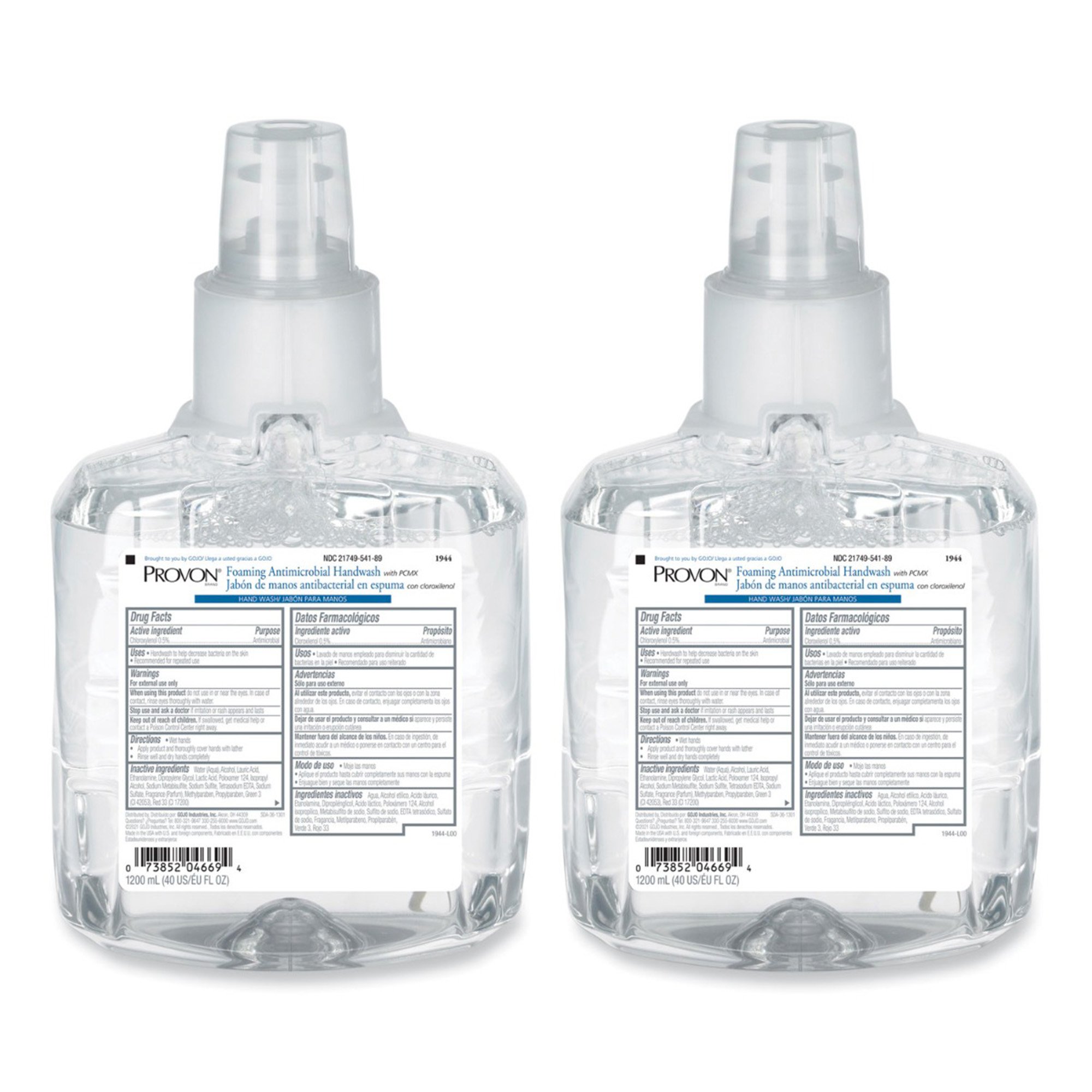 GOJO 1944-02 - Provon® Foaming Antimicrobial Handwash with PCMX, Refill for LTX-12™ Dispenser - 2/Case