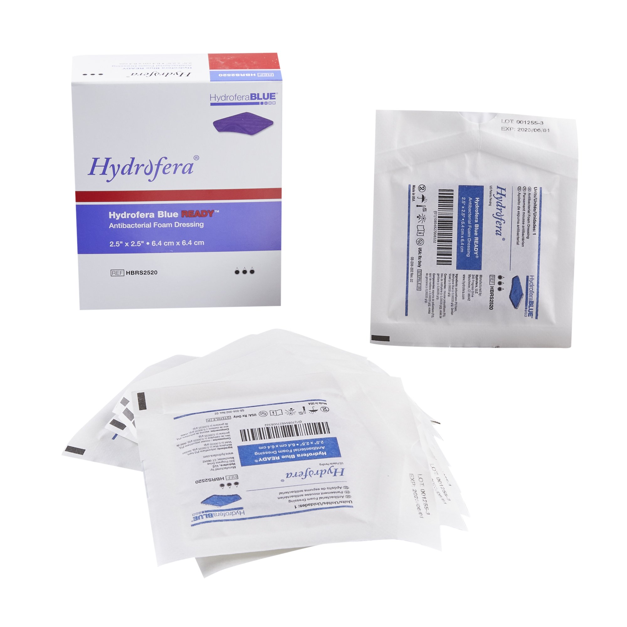 BSN Medical - HBRS2520 Hollister® Hydrofera Blue Ready™ Antibacterial Foam Dressing