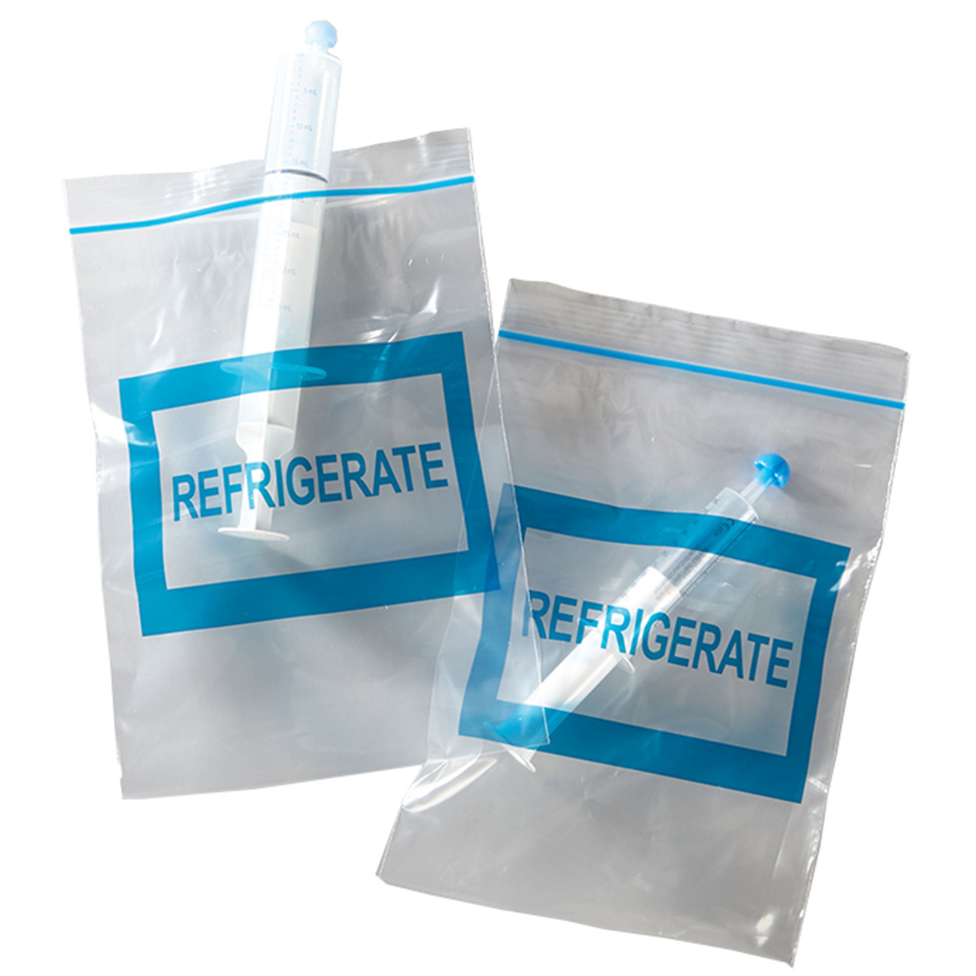 Health Care Logistics - 9421 Reclosable Bag 6 X 8 Inch Plastic Clear / Blue Zipper Closure