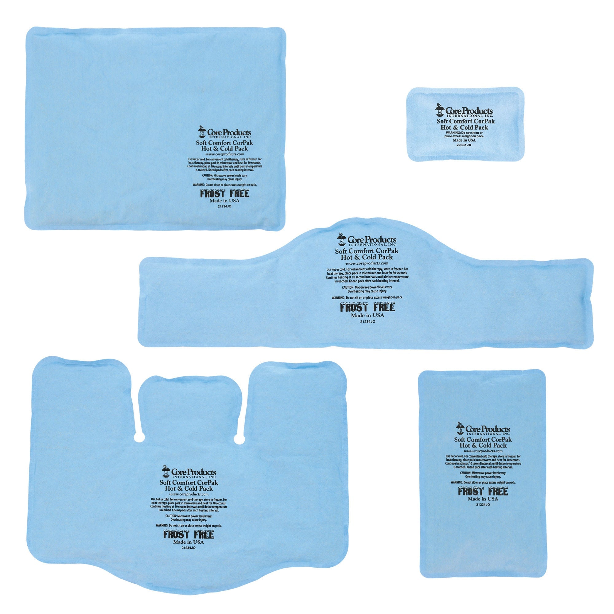 Core Products - ACC-550 Hot / Cold Pack Soft Comfort CorPak General Purpose Medium 6 X 10 Inch Polyethylene / Polyester / Propylene Glycol / Bentonite Clay / Water Reusable