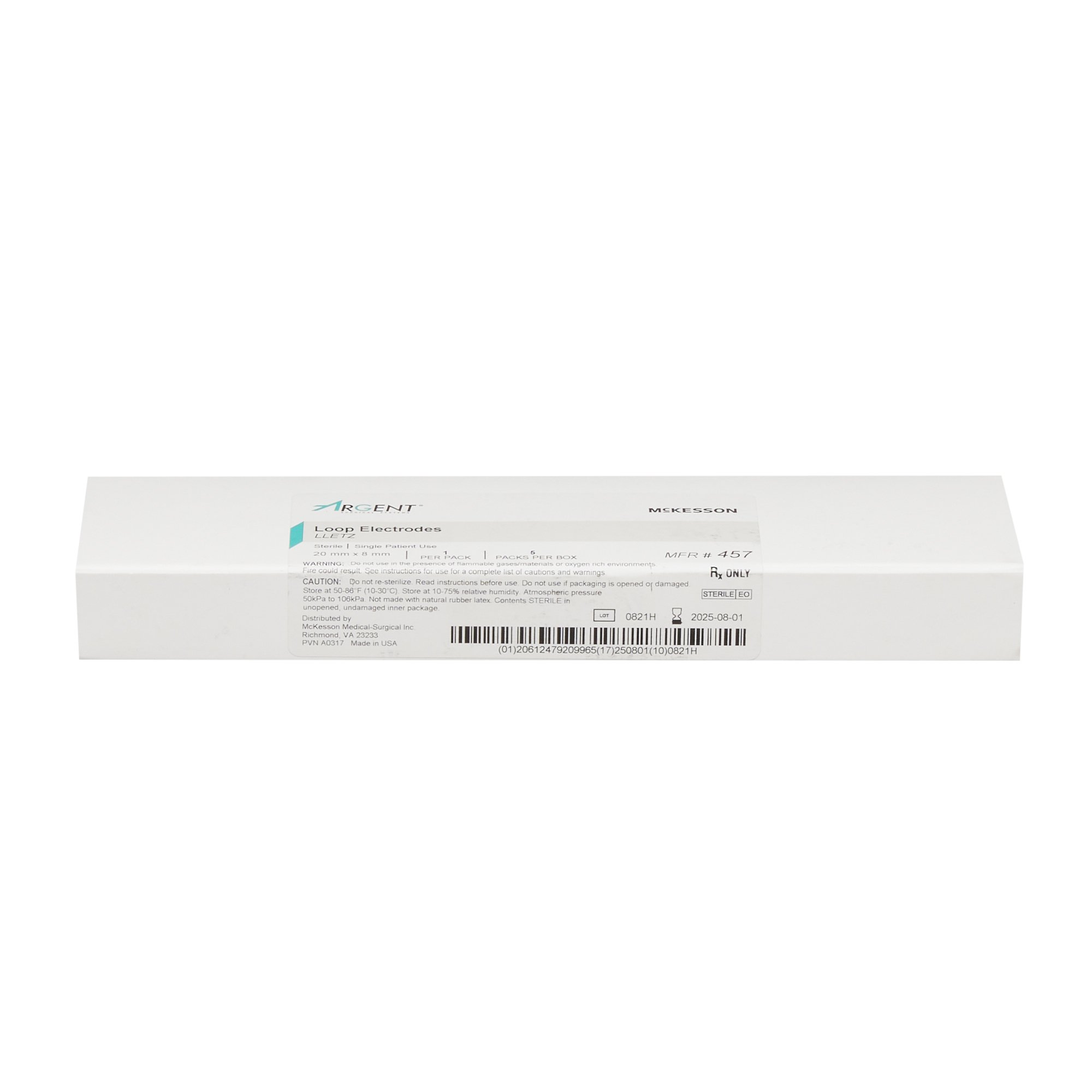 McKesson Brand 457 - McKesson Argent™ Disposable Lletz Loop Electrode - 5/Box