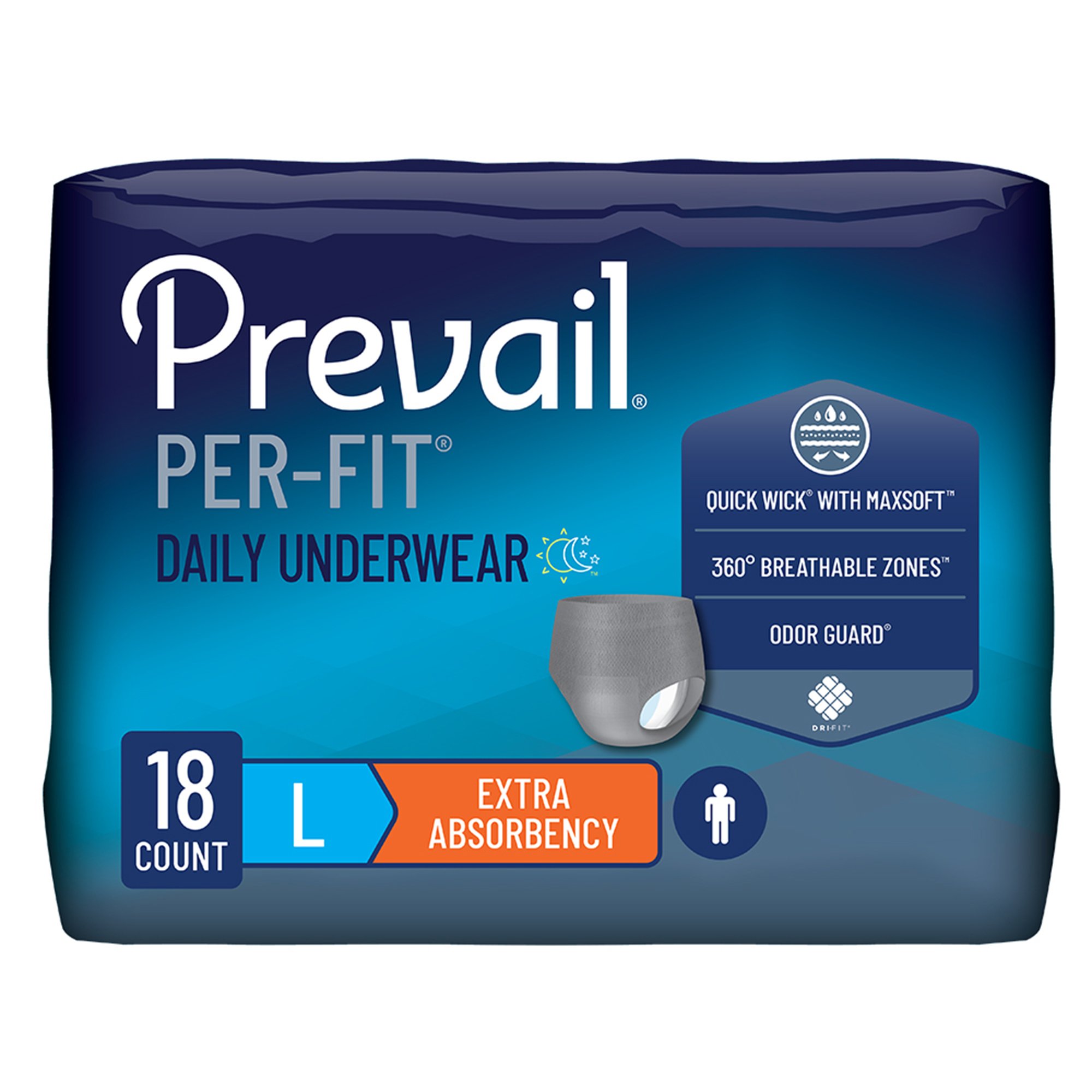 First Quality Products LLC - PFM-513 Prevail® Per-Fit® Men Adult Moderate Absorbent Underwear