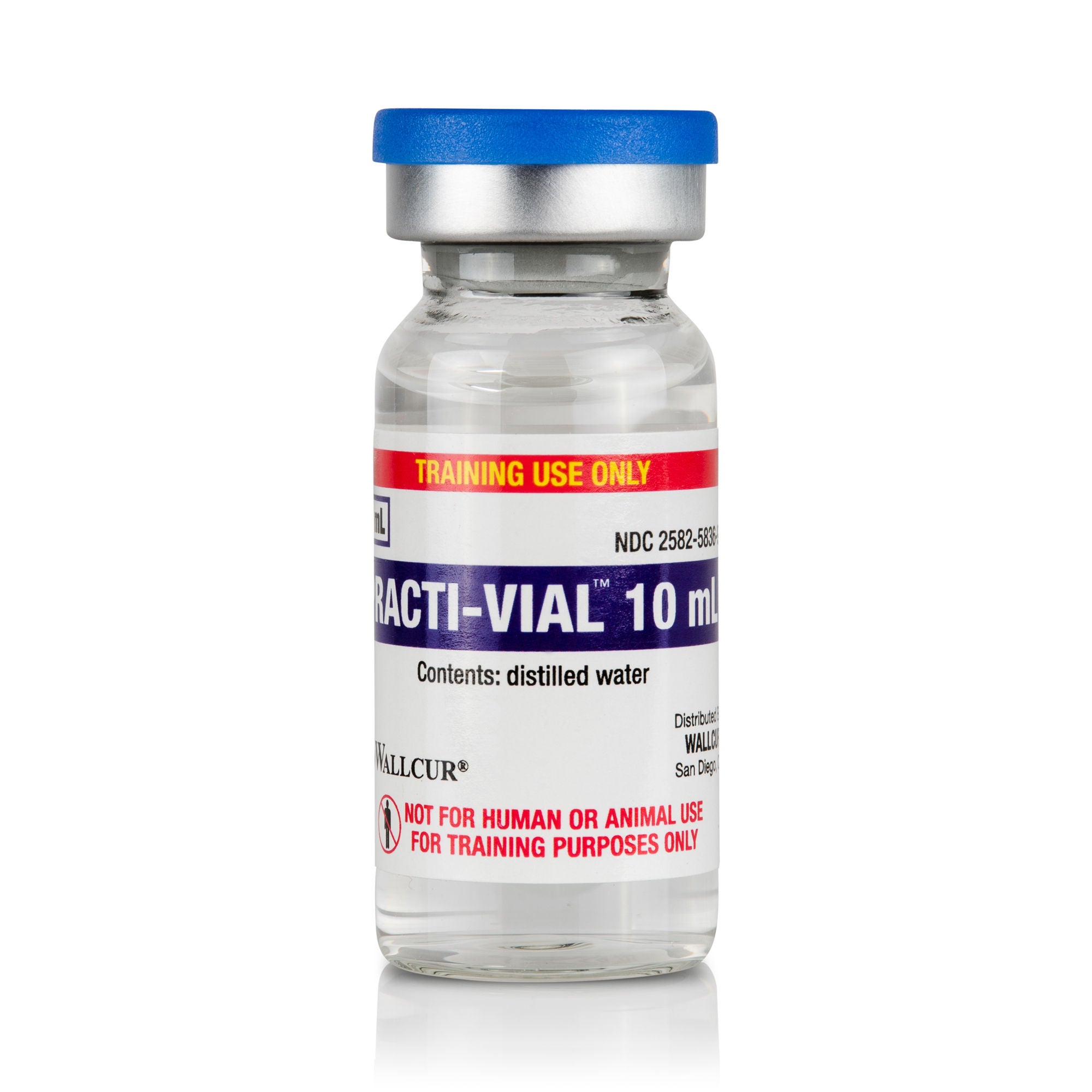 Wallcur - 403PV Clinical Training Medication Practi-10 mL Vial™ Liquid Vial 10 mL