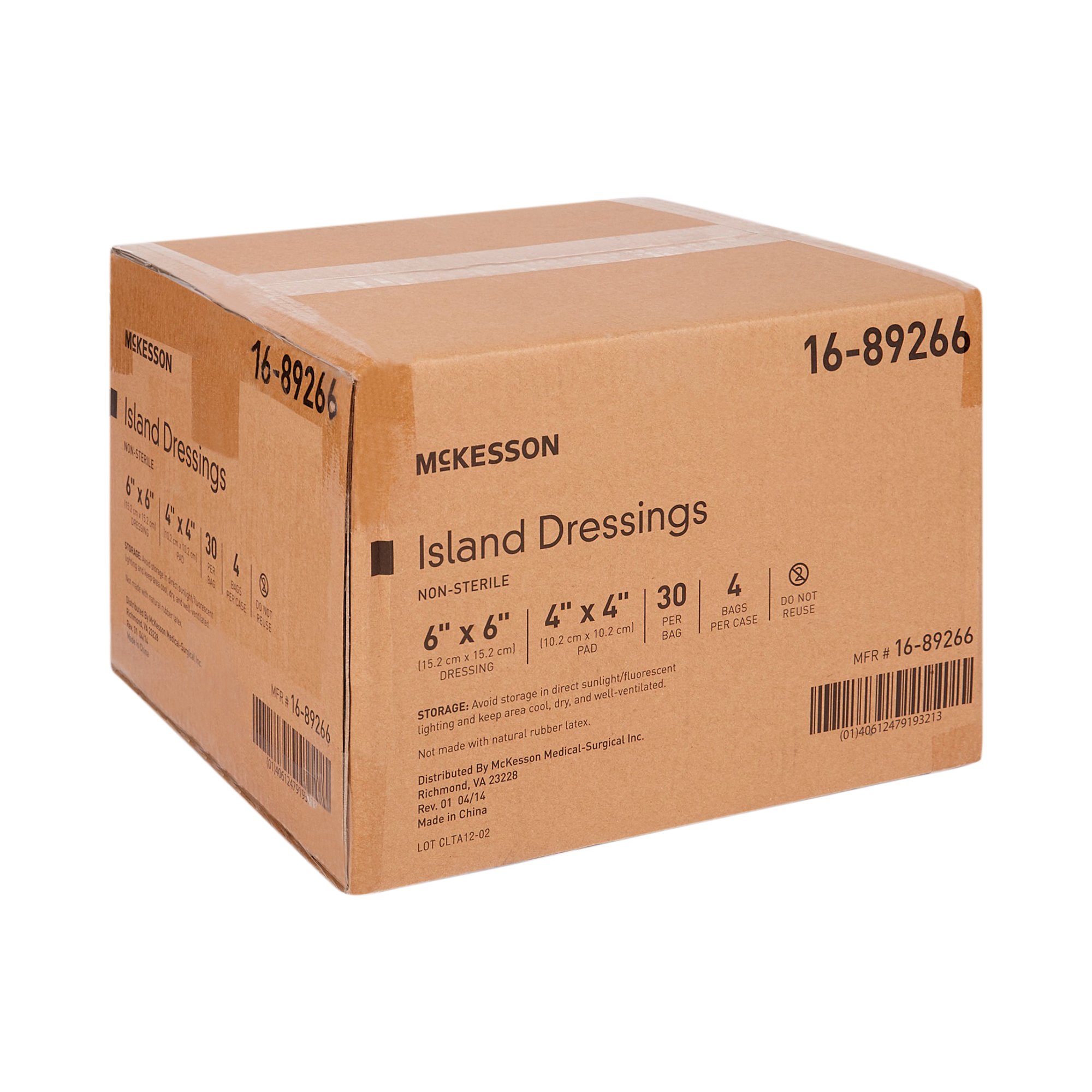 McKesson Brand 16-89266 - McKesson Adhesive Dressing, 6 x 6 Inch - 30/Bag, 120/Case