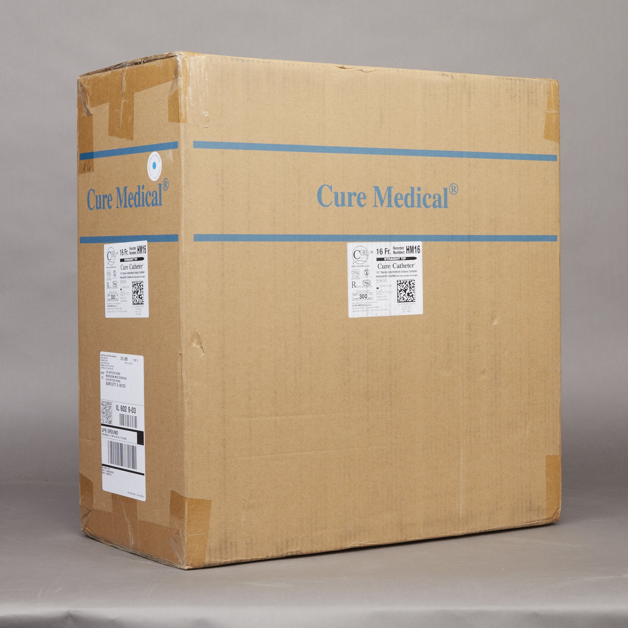 ConvaTec HM16 - Hydrophilic Cure Catheter® for Men, 16 Fr., Straight - 1/Each, 30/Box, 300/Case
