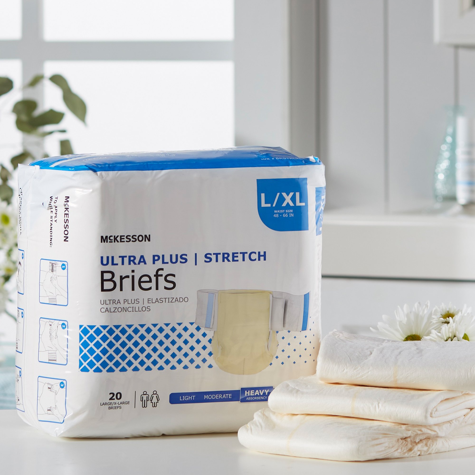McKesson Brand - BRSTRLXL McKesson Ultra Plus Stretch Heavy Absorbency Incontinence Brief