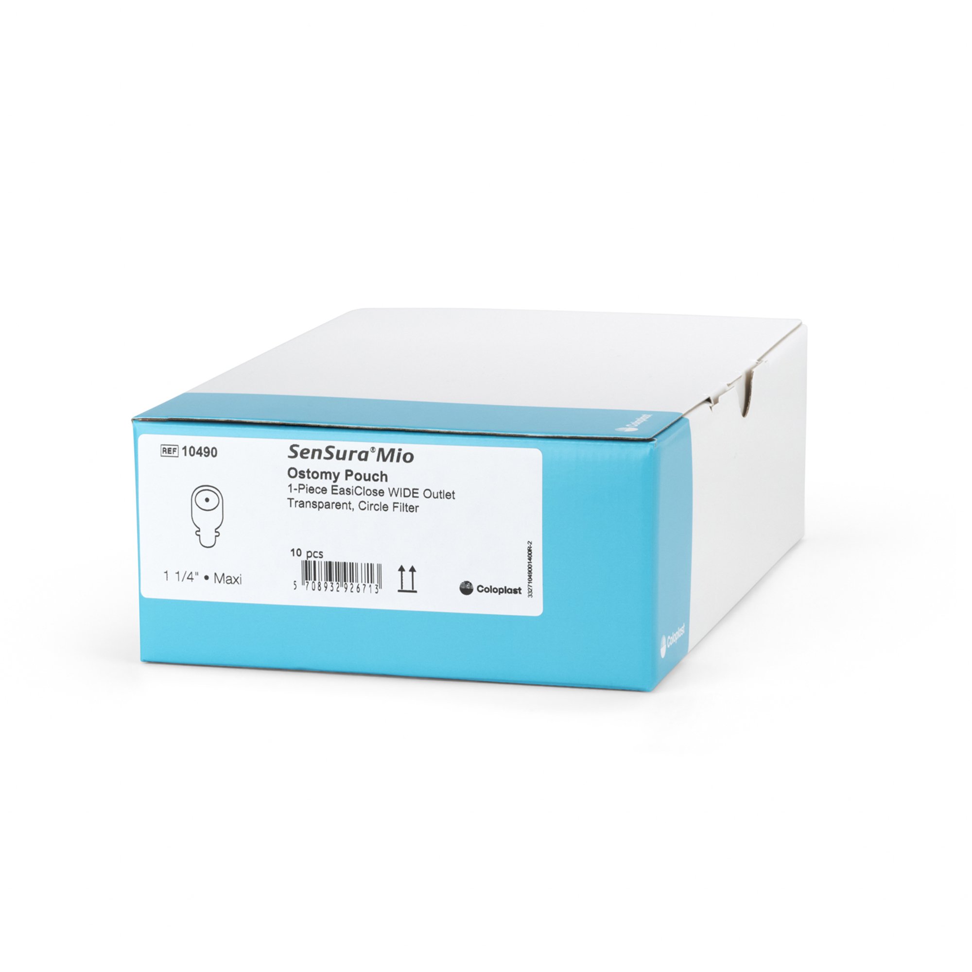 Coloplast 10490 - SenSura® Mio Flat 1-Piece Transparent Ostomy Pouch, 32mm Stoma - 10/Box