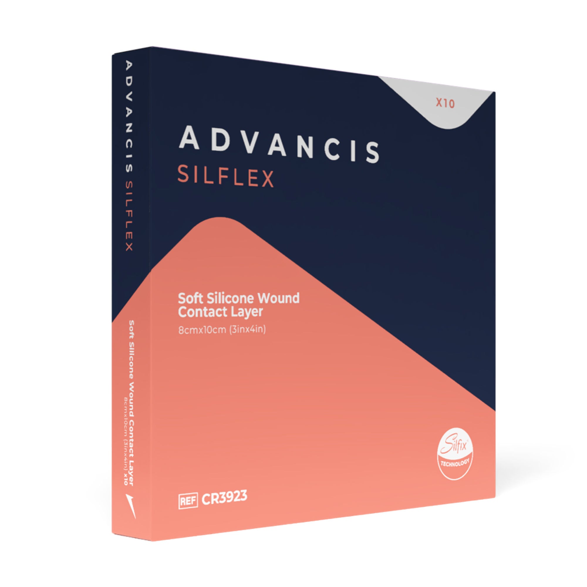 Mediusa - CR3925 Wound Contact Layer Dressing Silflex® 8 X 12 Inch Sterile