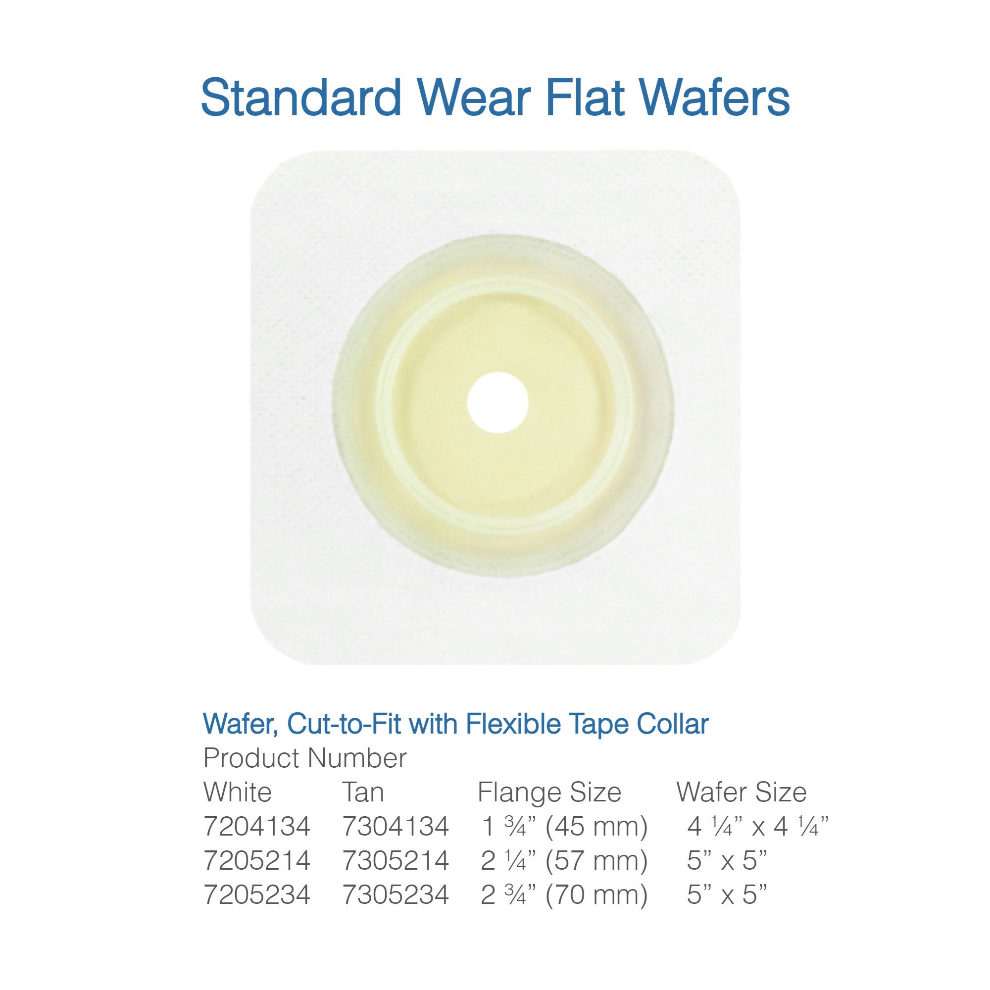 Securi-T - 7204134 Ostomy Barrier Securi-T® Trim to Fit, Standard Wear Flexible Tape 45 mm Flange Up to 1-1/4 Inch Opening 4-1/2 X 4-1/2 Inch