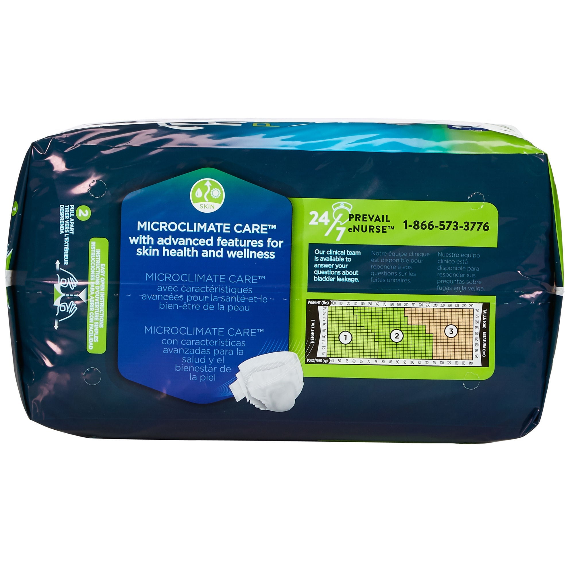 First Quality Products LLC - PFNG-014 Incontinence Brief Prevail® Per-Fit 360°™ Adult Size 3 Unisex Disposable Heavy Absorbency