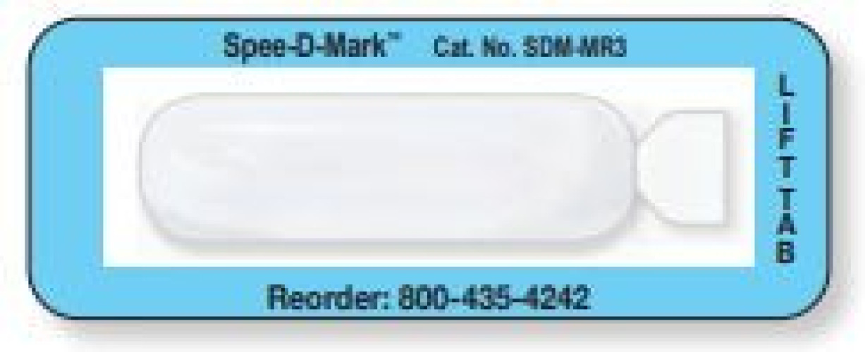 PDC Healthcare - SDM-MR3 Radiology Skin Marker MRI Spee-D-Mark™ Oblong General Use