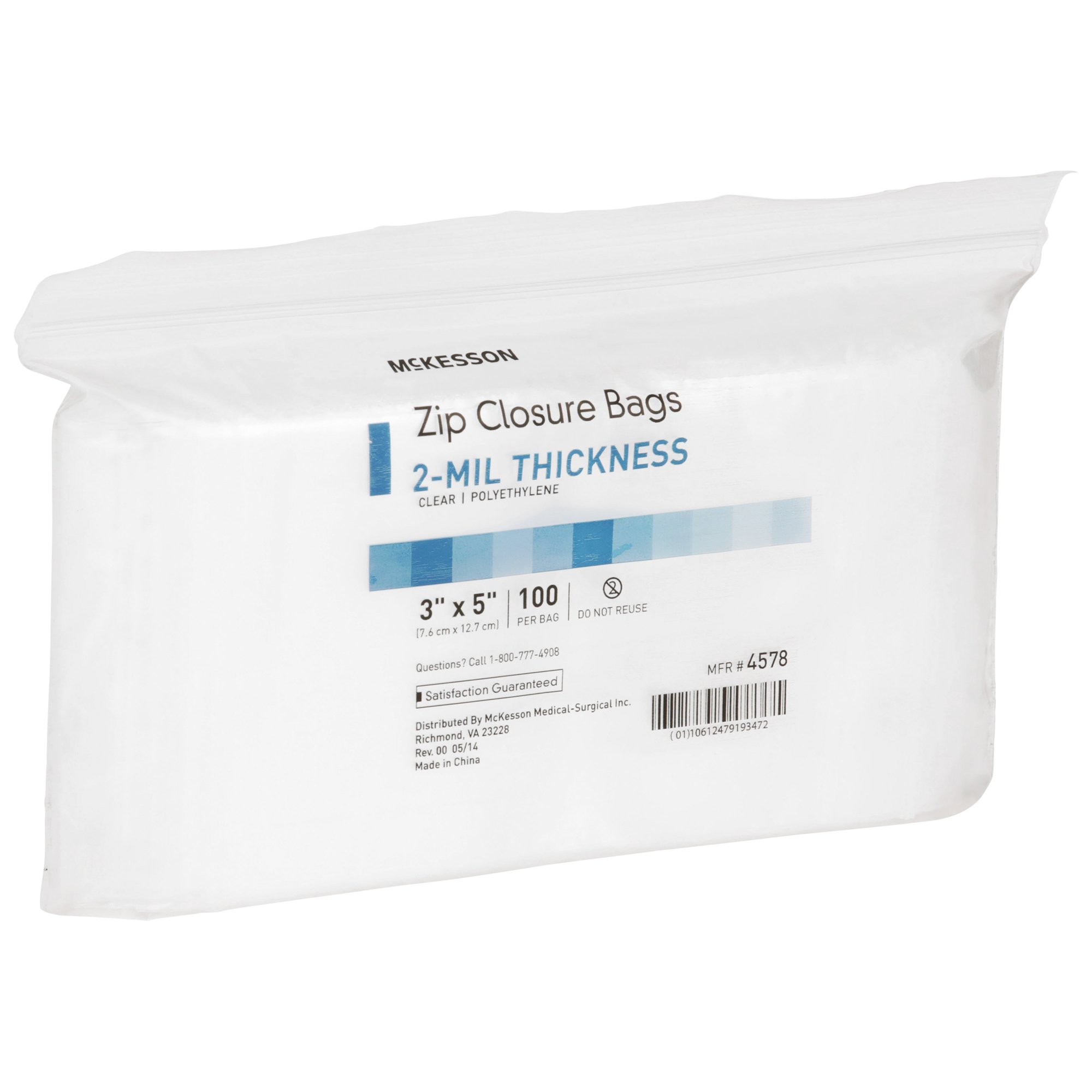 McKesson Brand - 4578 McKesson Zip Closure Bag