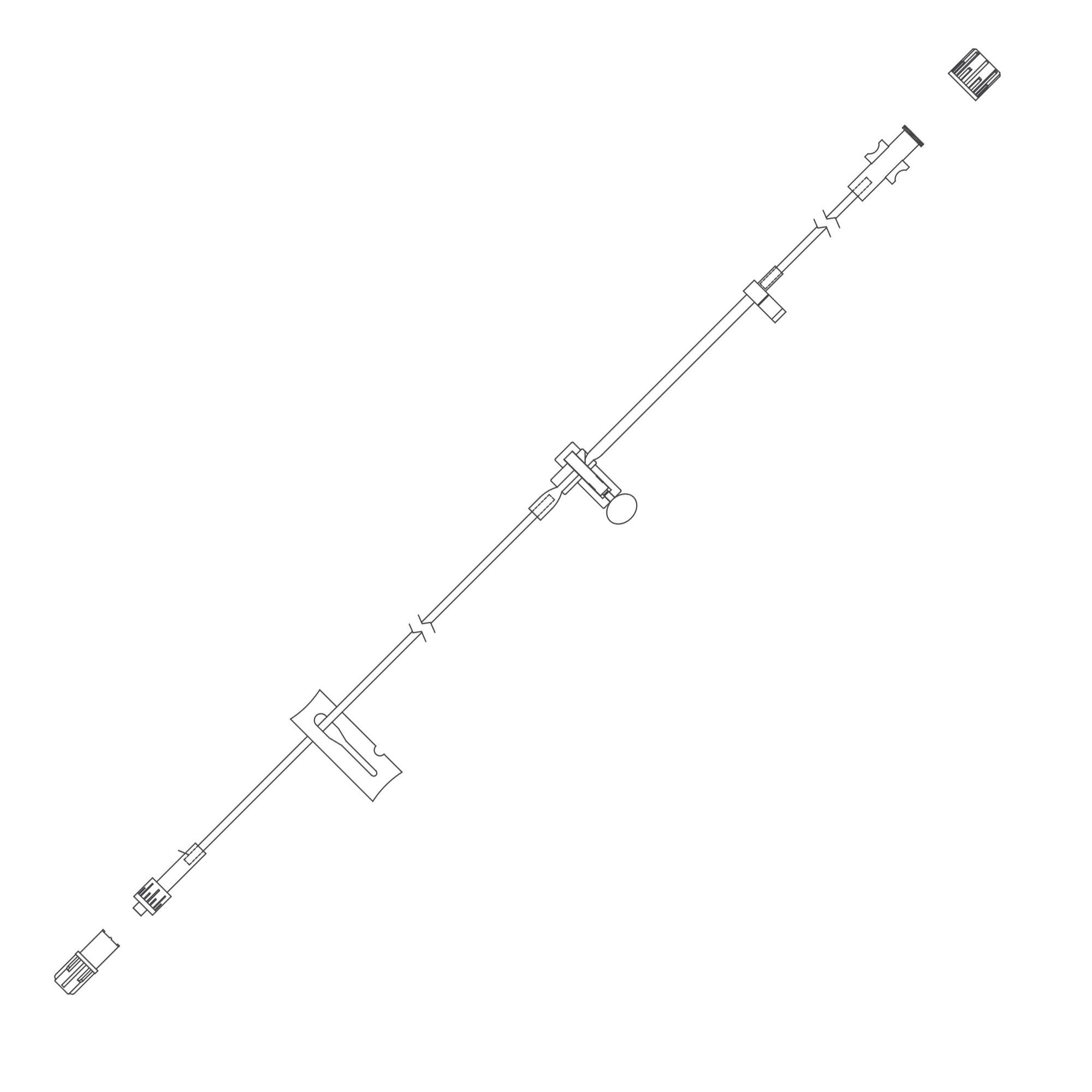 Zevex - 340-4115 IV Pump Set Curlin® Pump Without Ports Without Filter 84 Inch Tubing Solution