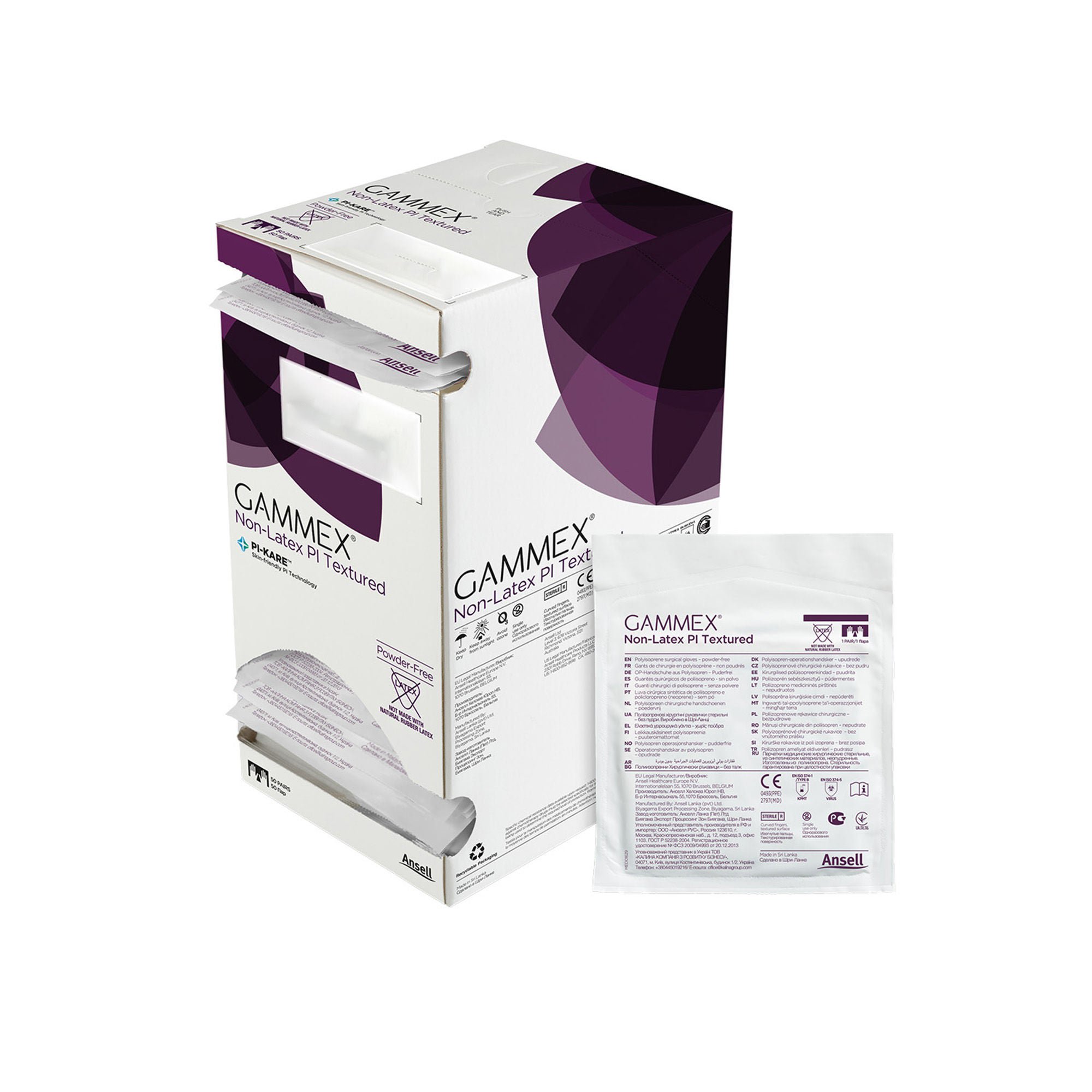 Ansell - 20688265 Gammex® Non-Latex PI Textured Polyisoprene Surgical Glove