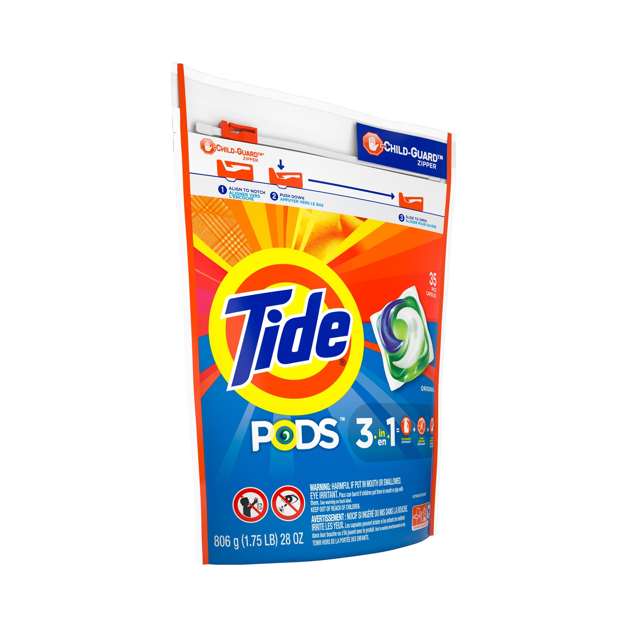 Procter & Gamble - 00037000931270 Laundry Detergent Tide® PODS® 35 Count Bag Pod Scented