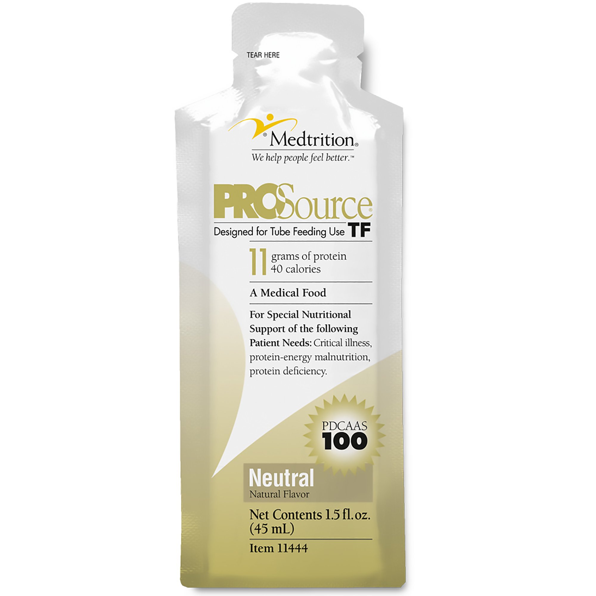 Medtrition-National Nutrition 11444 - ProSource TF Ready to Hang Tube Feeding Formula, 45 mL Pouch - 1/Pack, 100/Case