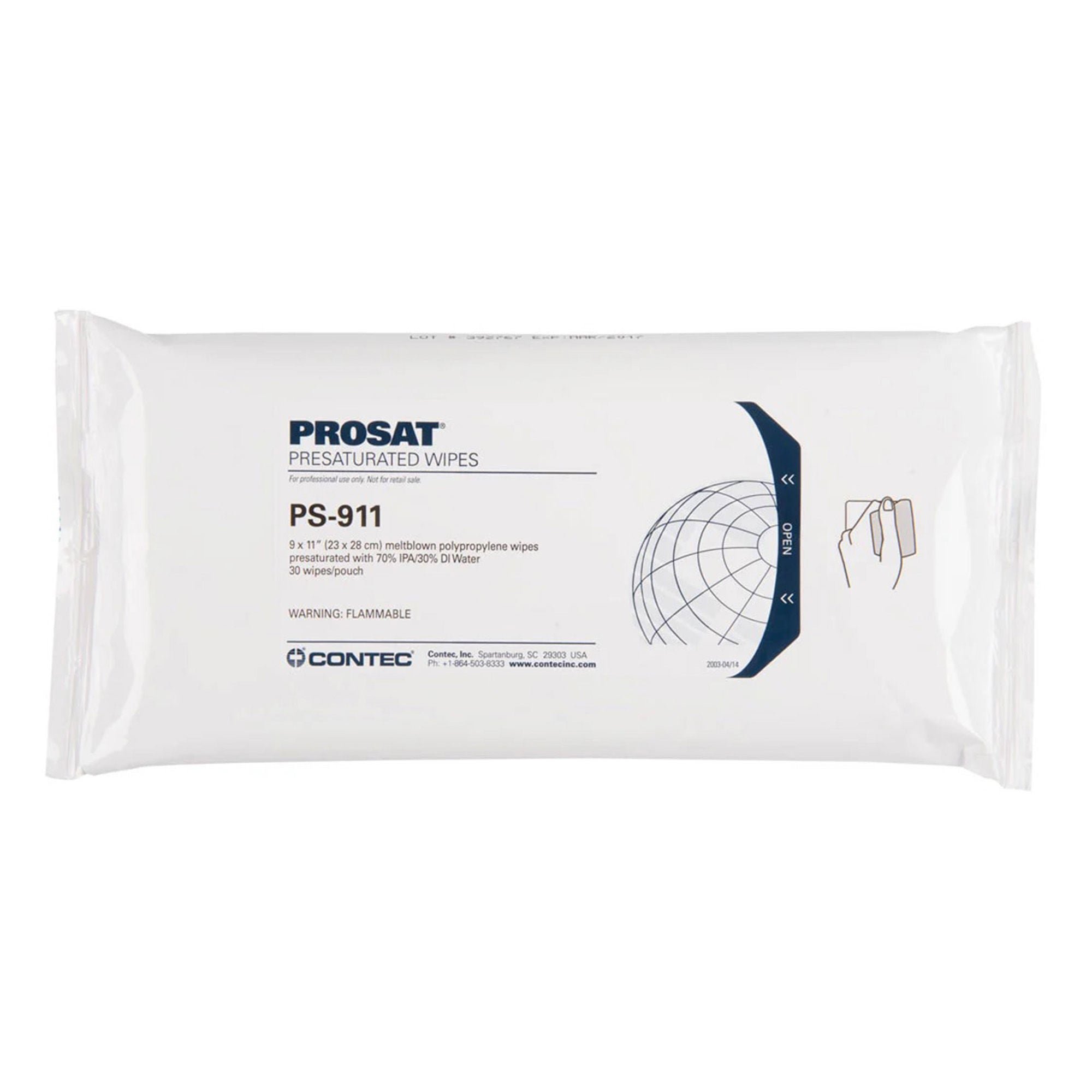 Contec Inc - PS-911 Prosat® Presaturated Wipes