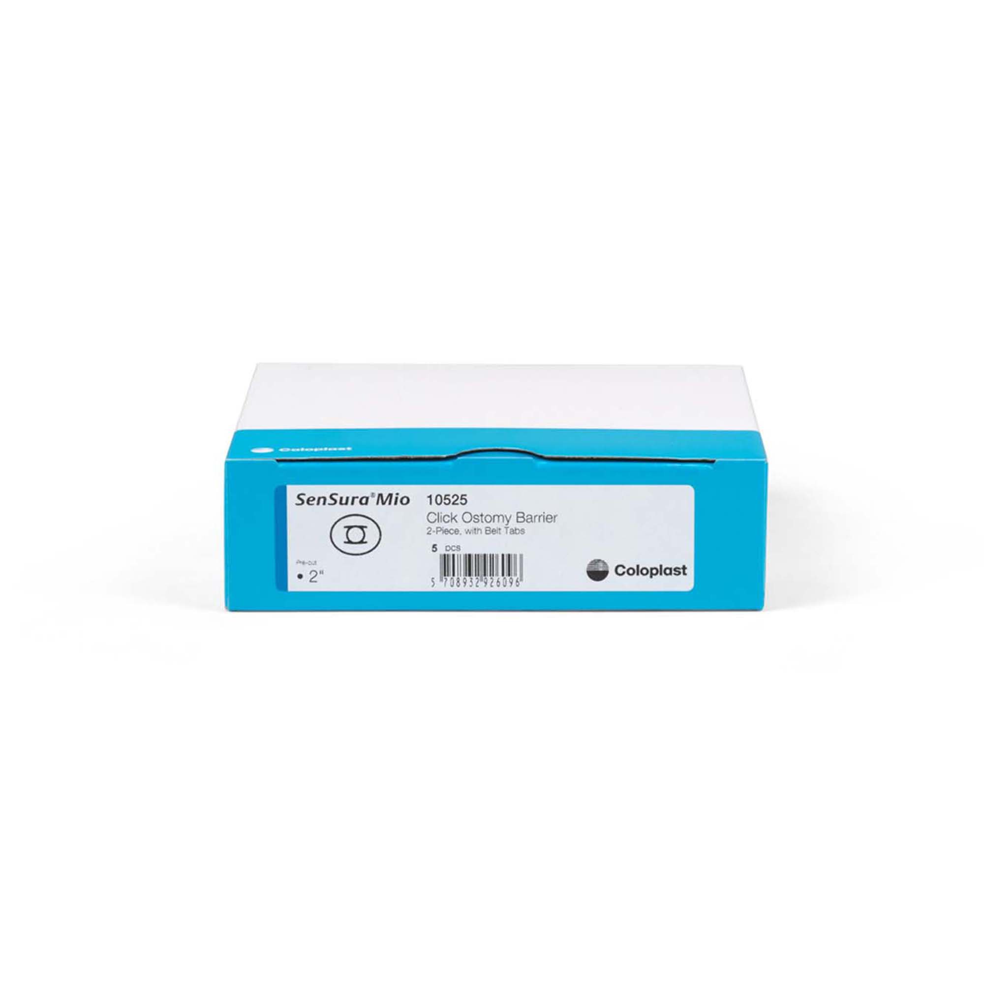 Coloplast 10525 - SenSura® Mio Click Ostomy Barrier, 50 mm Stoma Opening, Blue Color Match - 5/Box