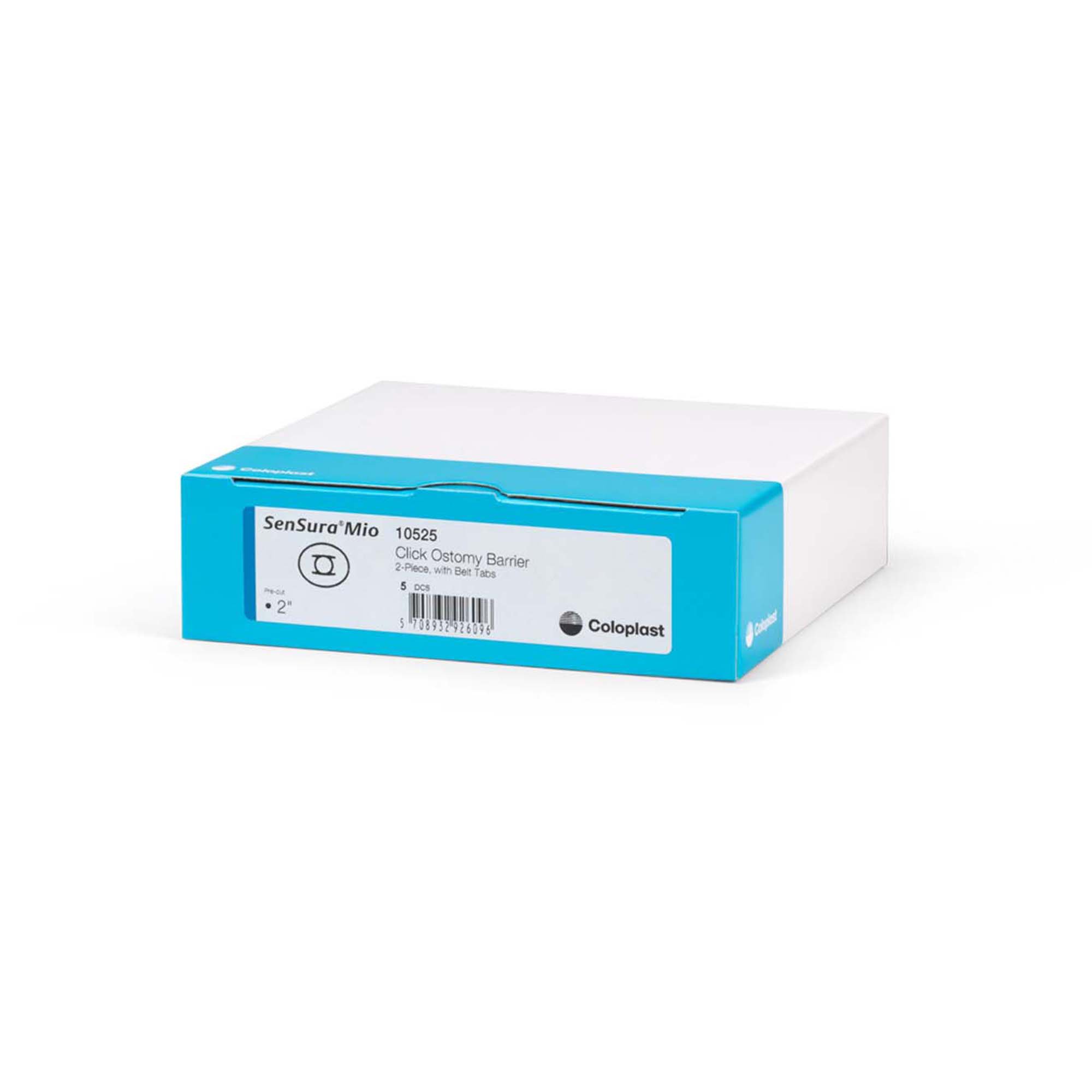 Coloplast 10525 - SenSura® Mio Click Ostomy Barrier, 50 mm Stoma Opening, Blue Color Match - 5/Box