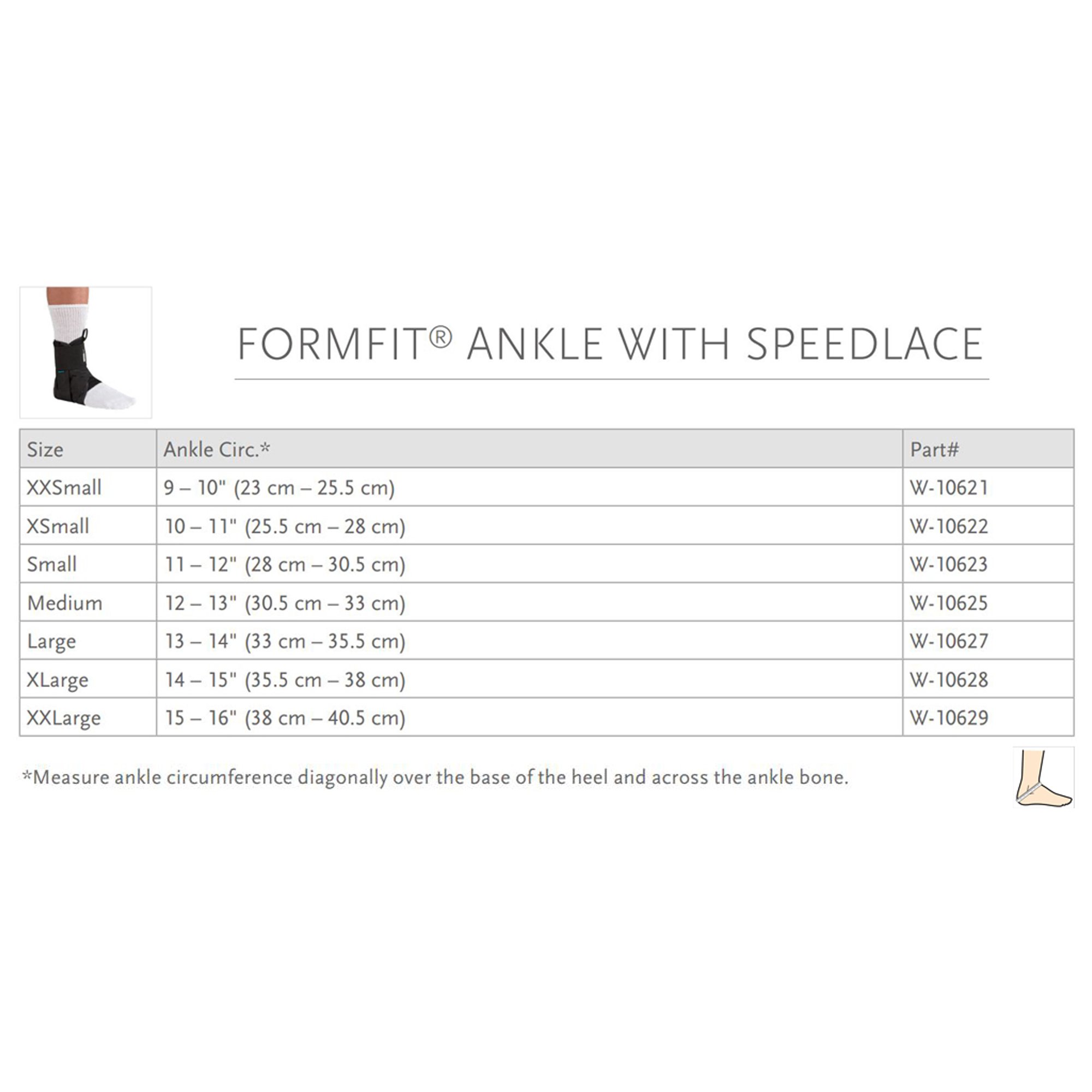 Ossur W-10627 - Ossur® Formfit® Low Profile Ankle Brace with Speed Lace, Large - 1/Each