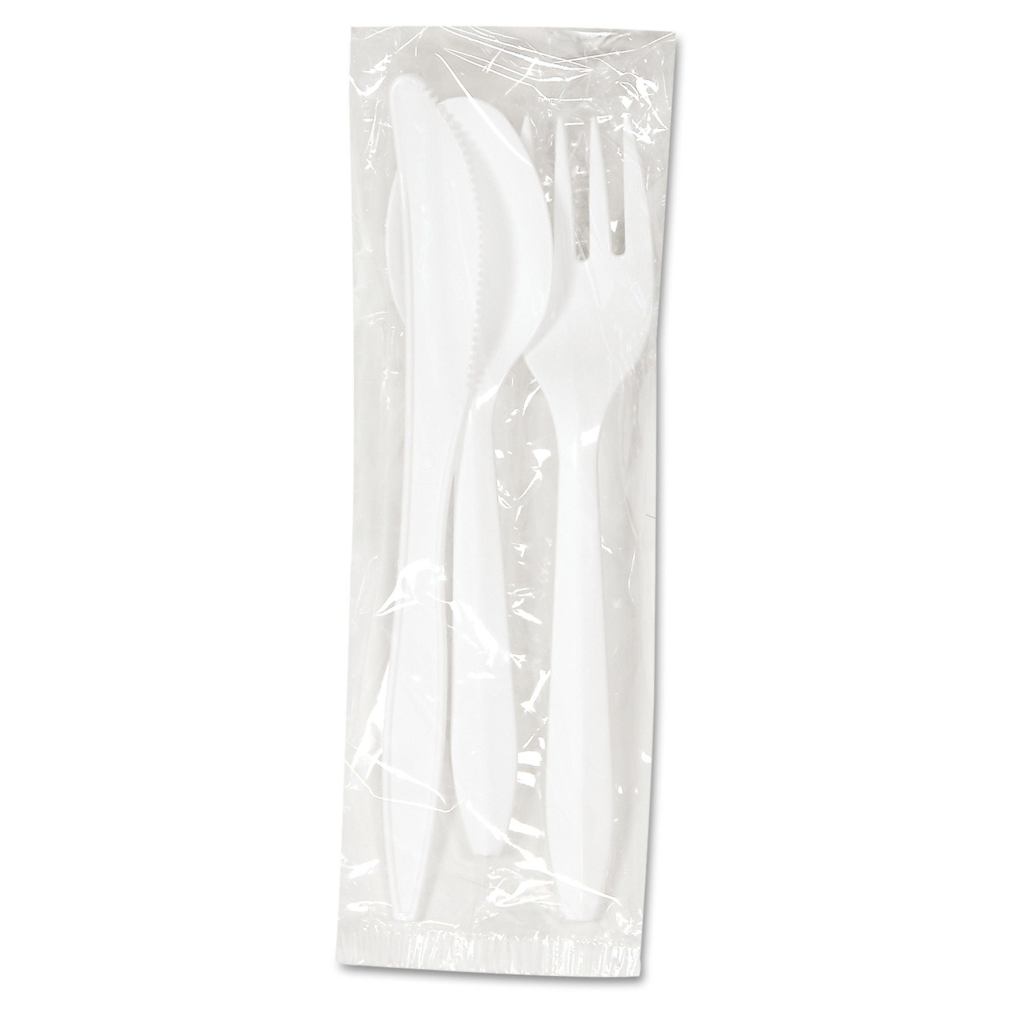 Essendant Co-United Stationers - BWKCOMBOKIT Utensil Set Boardwalk® Medium Weight White Plastic