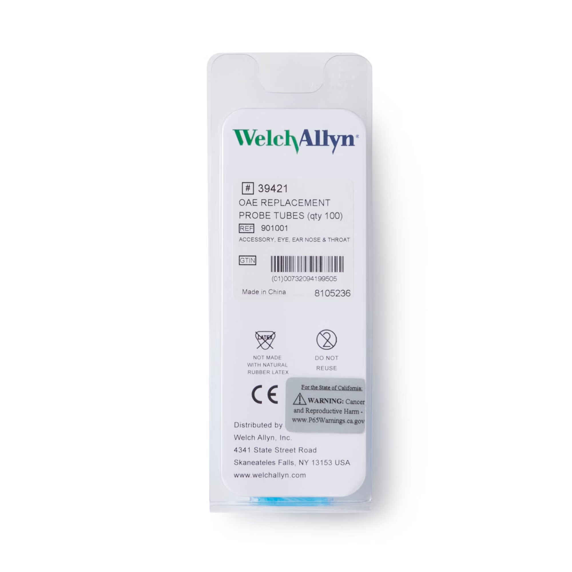 Welch Allyn - 39421 Probe Tube 5.08 W X 15.24 H X 2.79 D cm For use with OAE Hearing Screener