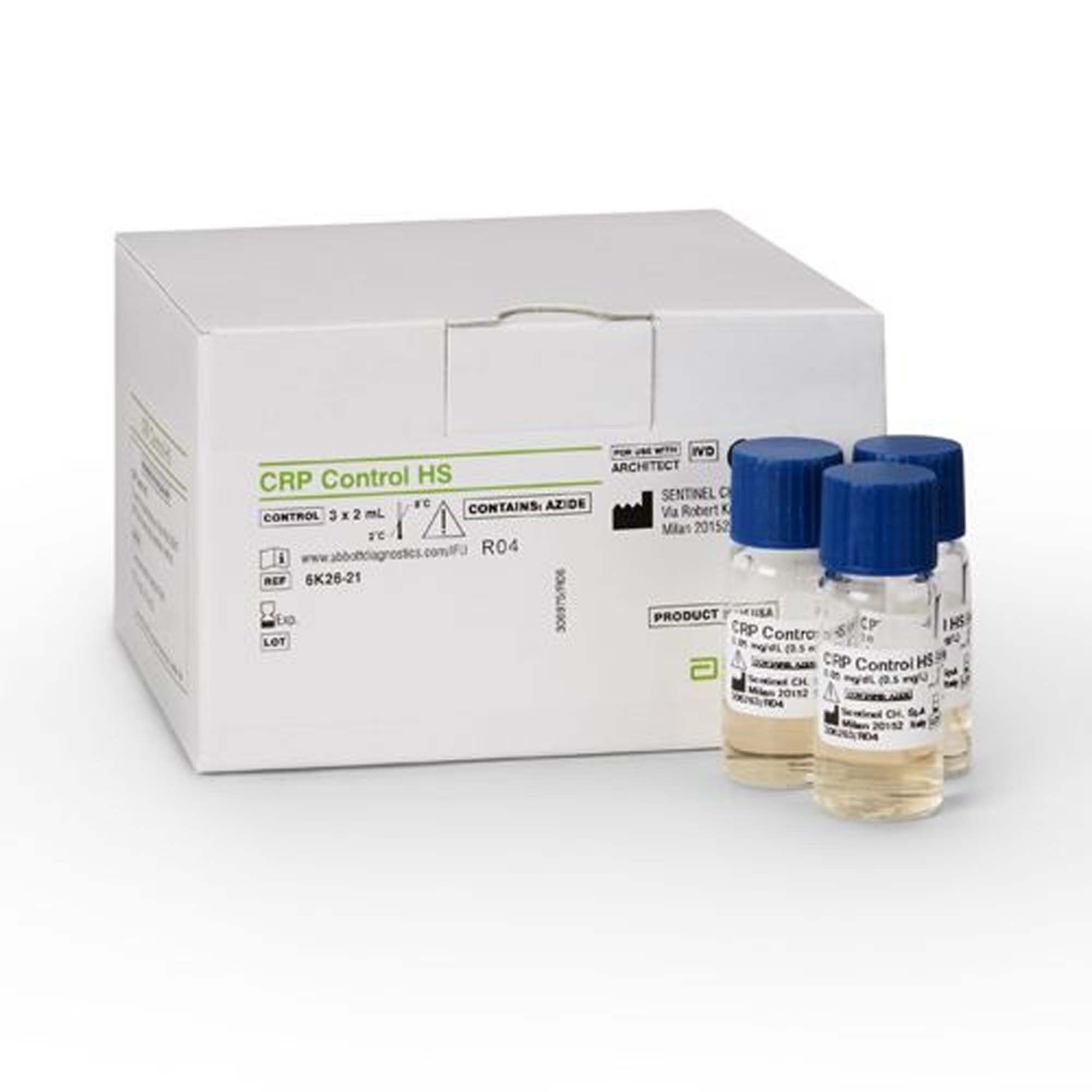 Abbott - 06K2621 Immunochemistry / Specific Protein Test Control Architect Multigent High-Sensitivity C-Reactive Protein (hsCRP) 1 Level 3 X 2 mL