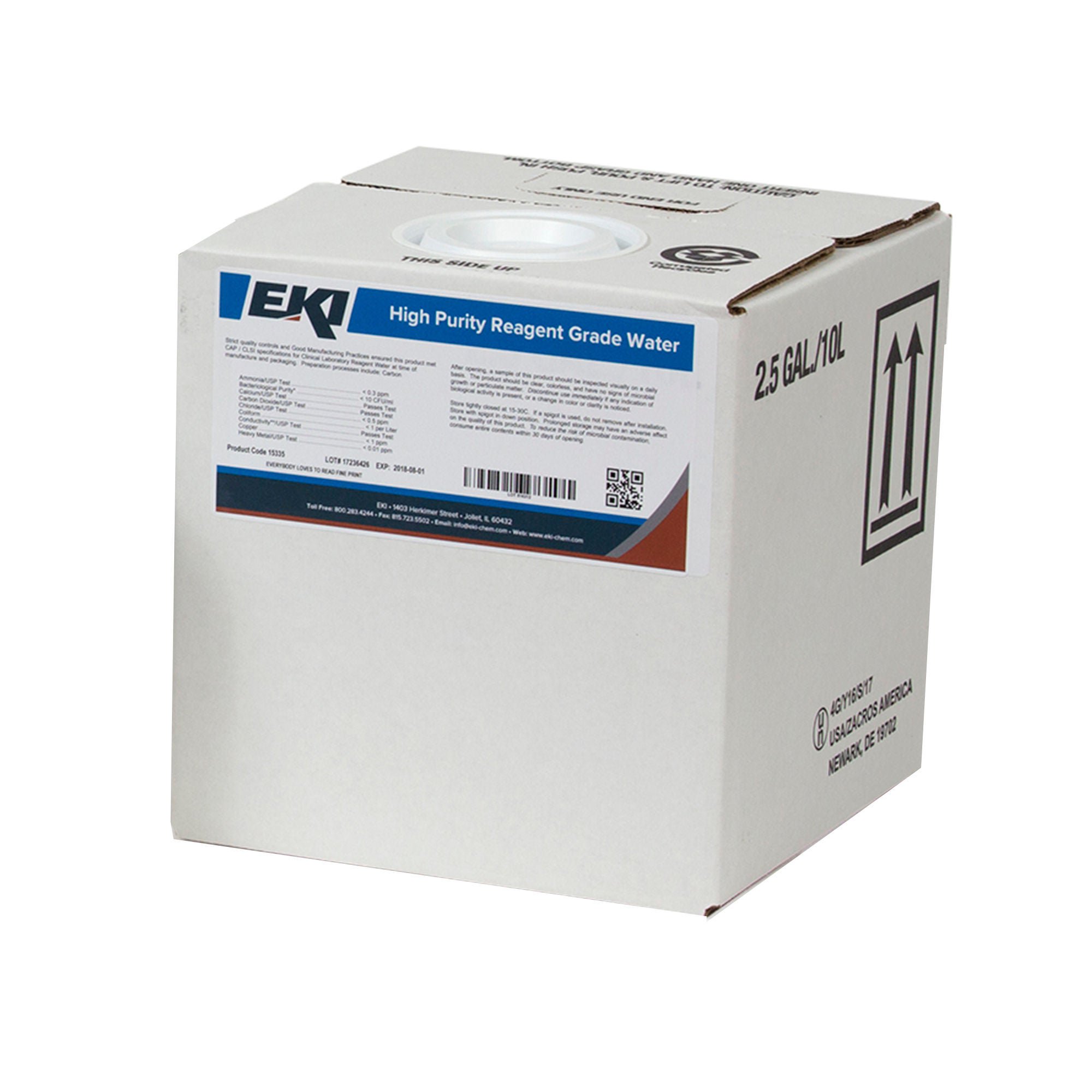 EK Industries Inc - 15335-10L EKI Deionized Water Chemistry Reagent