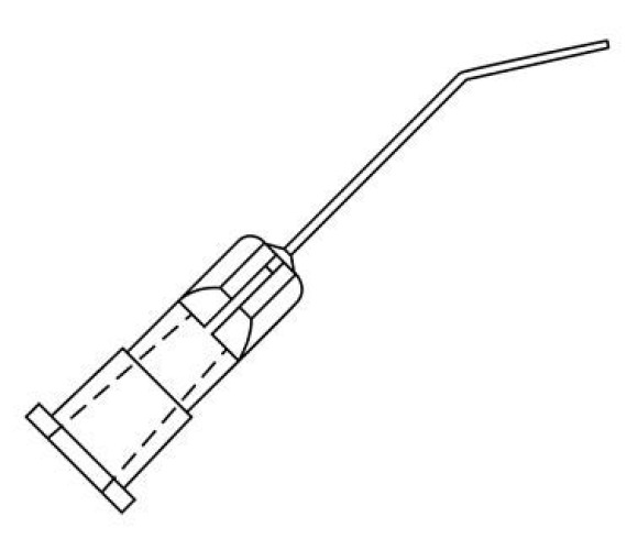 Oasis - 4036A Hydrodissection Cannula 25 Gauge 8 mm Bend, Flattened Tip